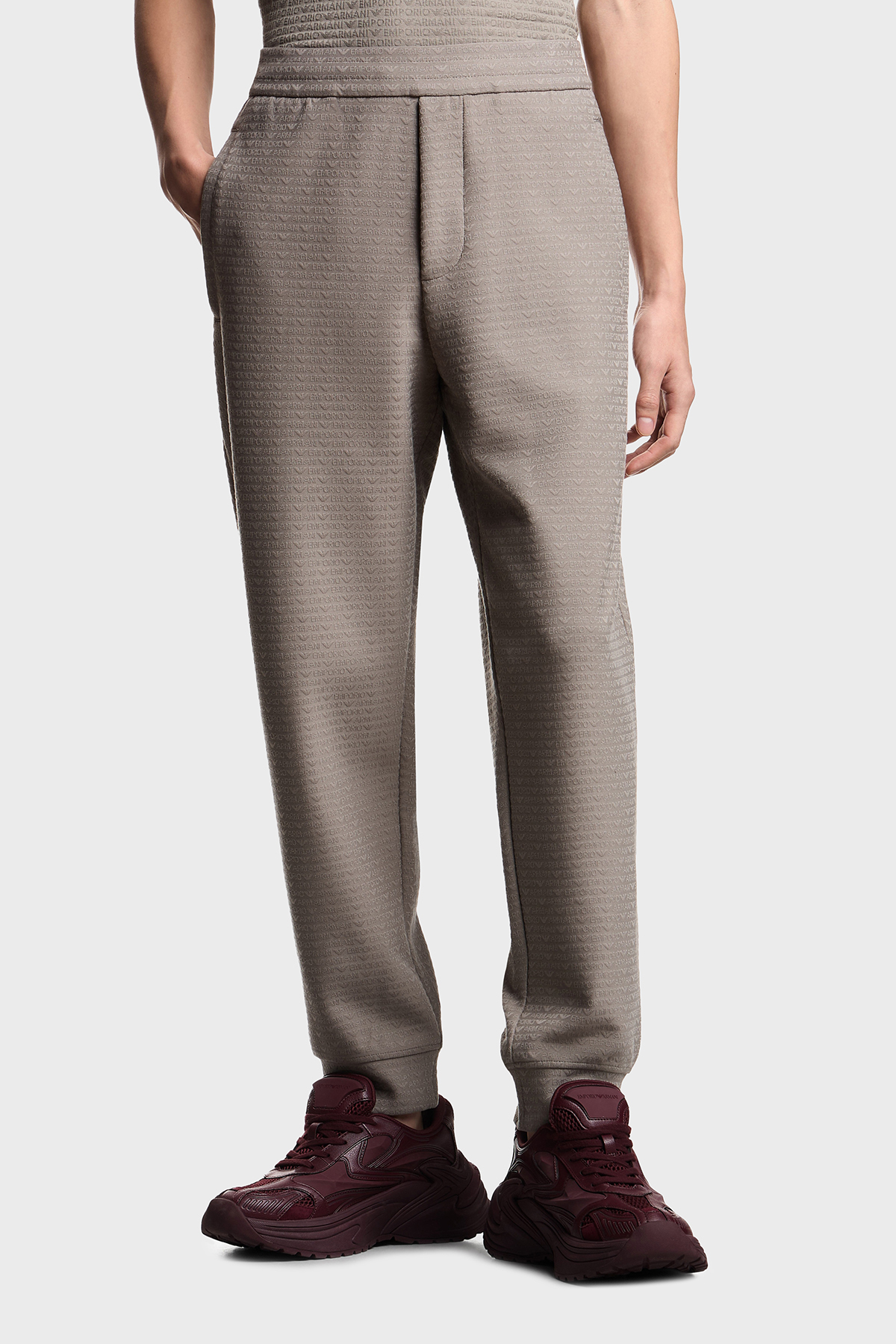 Emporio Armani Pamuk Karışımlı Regular Fit Logolu Normal Bel Erkek Pantolon EM004535 AF13700 F8219 GRİ