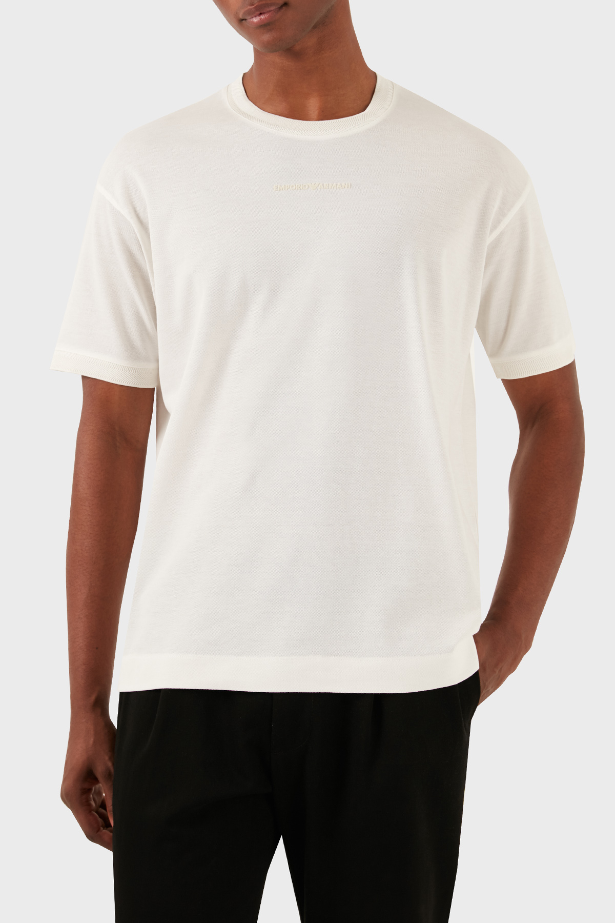 Emporio Armani Pamuklu Bisiklet Yaka Regular Fit Erkek T Shirt 3D1TC8 1JTKZ 0101 BEYAZ