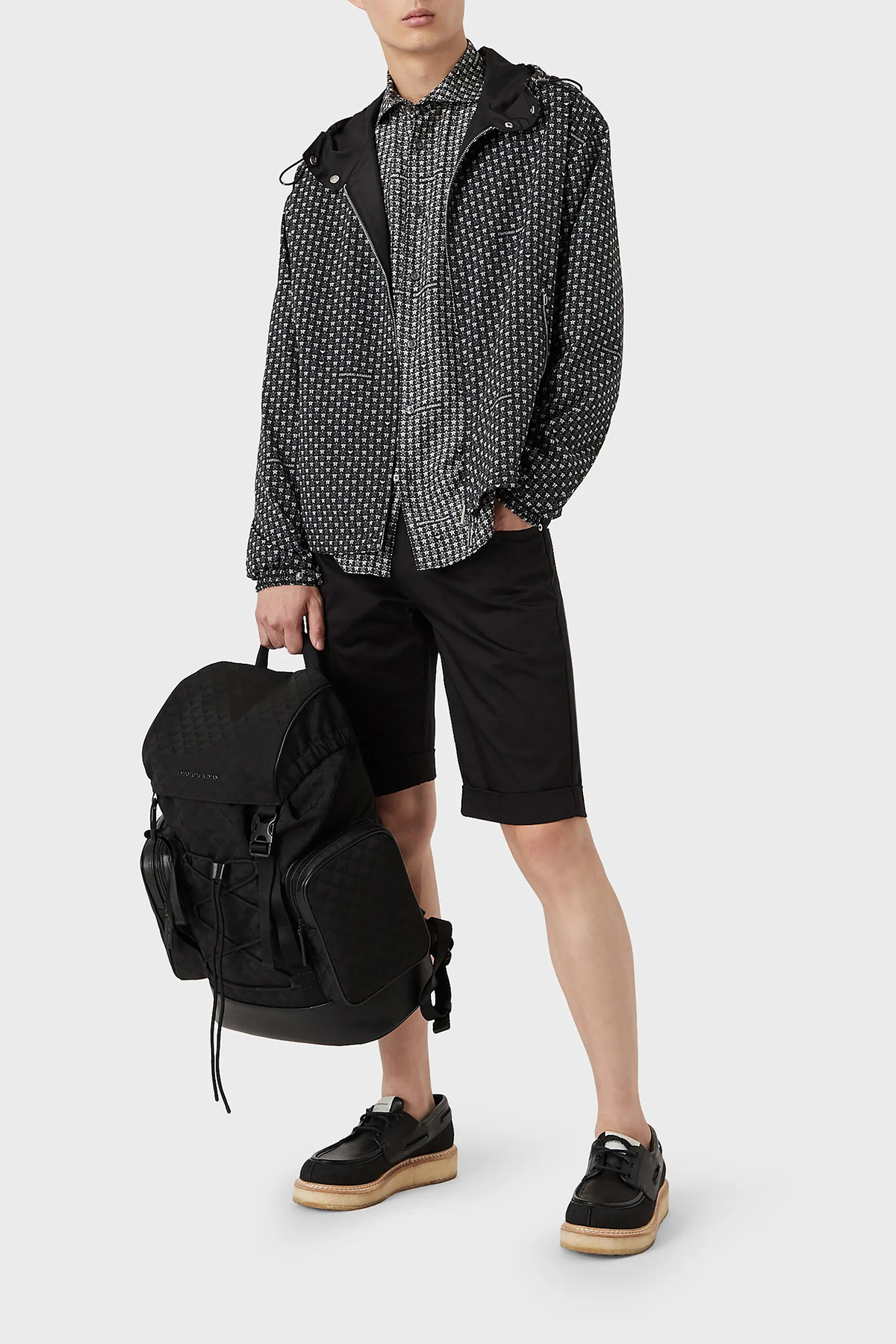 Emporio Armani Pamuklu Cepli Regular Fit Erkek Short 8N1PA6 1NJ7Z 0999 SİYAH