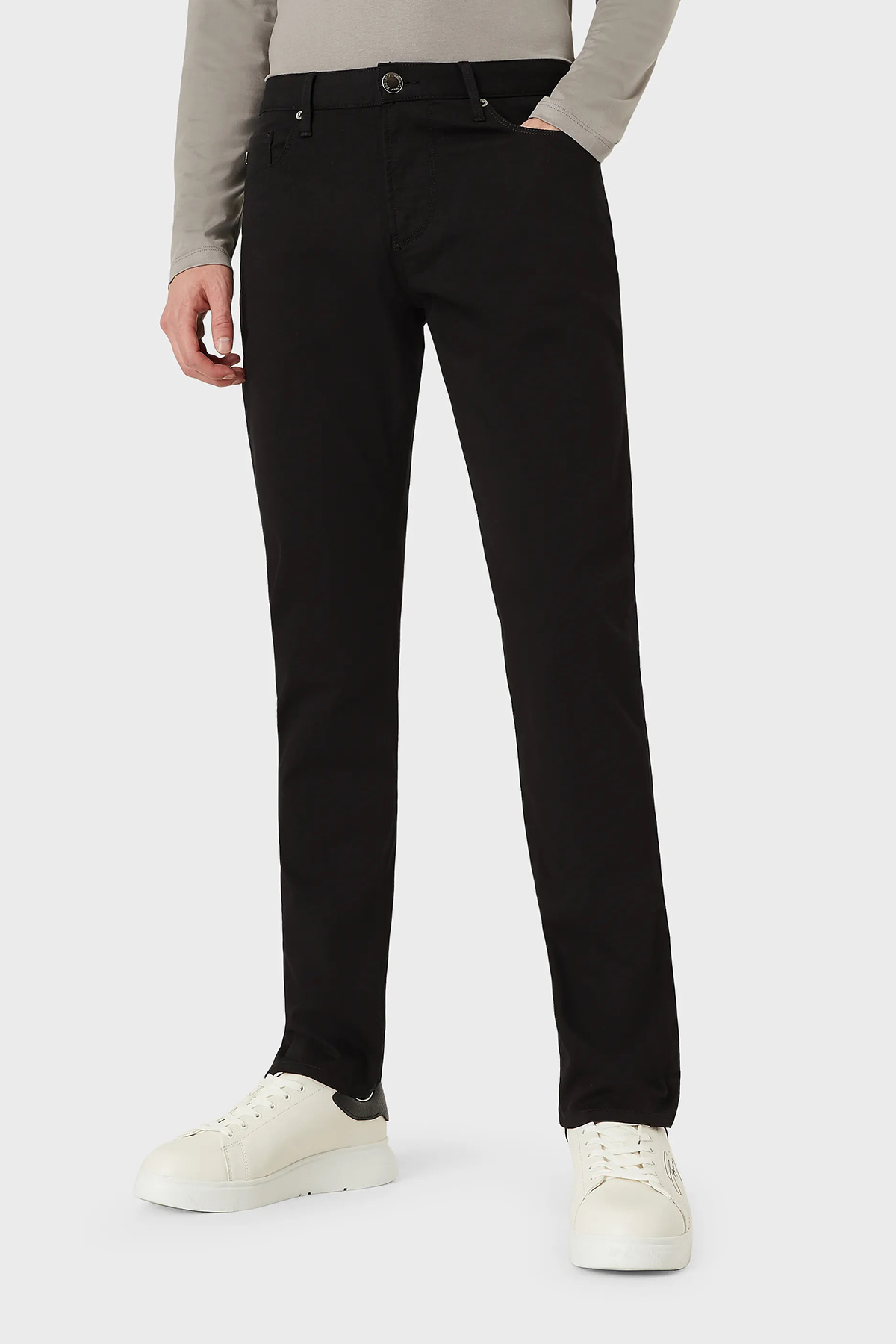Emporio Armani J06 Pamuklu Düşük Bel Slim Fit Jeans Erkek Kot Pantolon 8N1J06 1GN0Z 0999 SİYAH