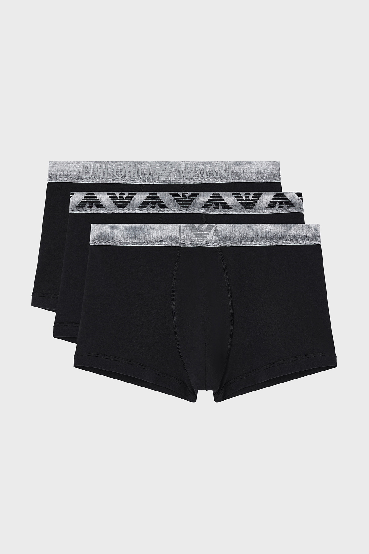 Emporio Armani Pamuklu Logolu 3 Pack Erkek Boxer EM000259 AF18886 MC061 SİYAH
