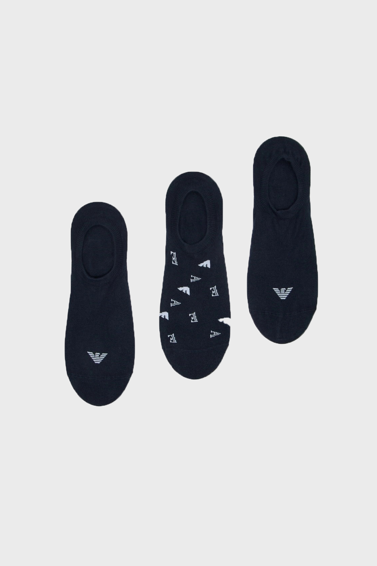Emporio Armani Pamuklu Logolu 3 Pack Erkek Çorap EM000548 AF20653 MB153 LACİVERT