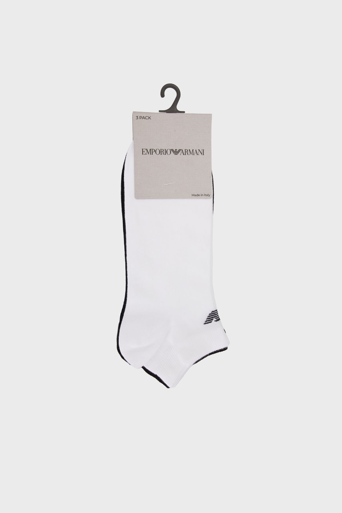 Emporio Armani Pamuklu Logolu 3 Pack Erkek Çorap EM000550 AF14446 M0091 Mavi-Siyah-Beyaz