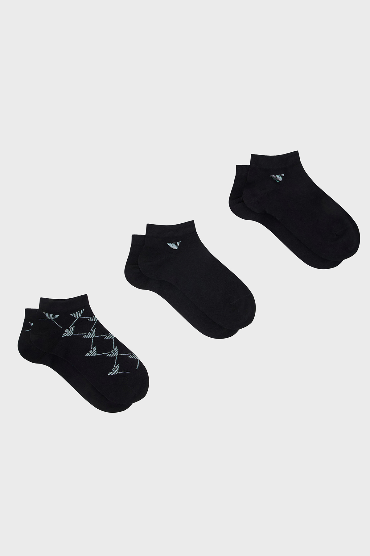 Emporio Armani Pamuklu Logolu 3 Pack Erkek Çorap EM000550 AF20653 MC061 SİYAH