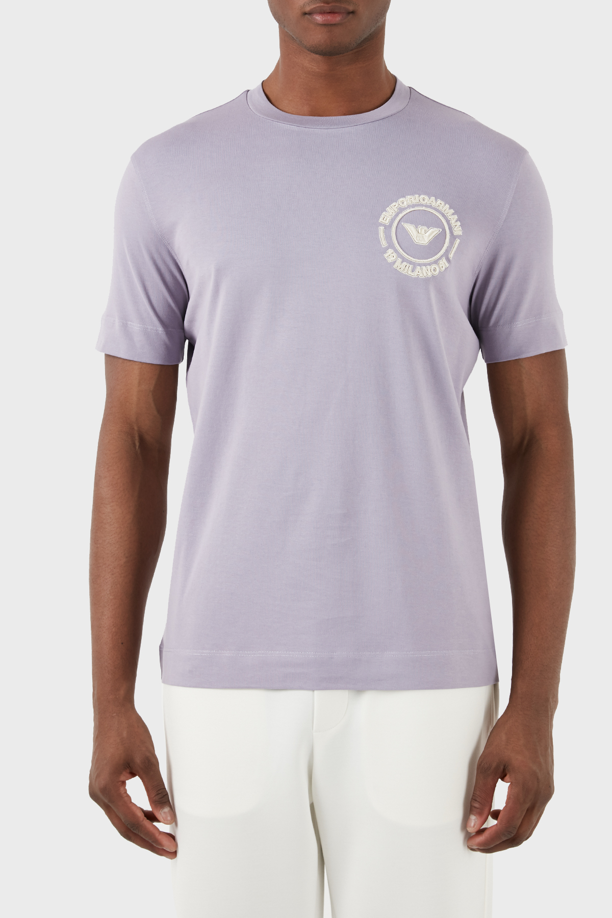 Emporio Armani Pamuklu Regular Fit Bisiklet Yaka Erkek T Shirt 3D1TG8 1JOCZ 08A9 LİLA
