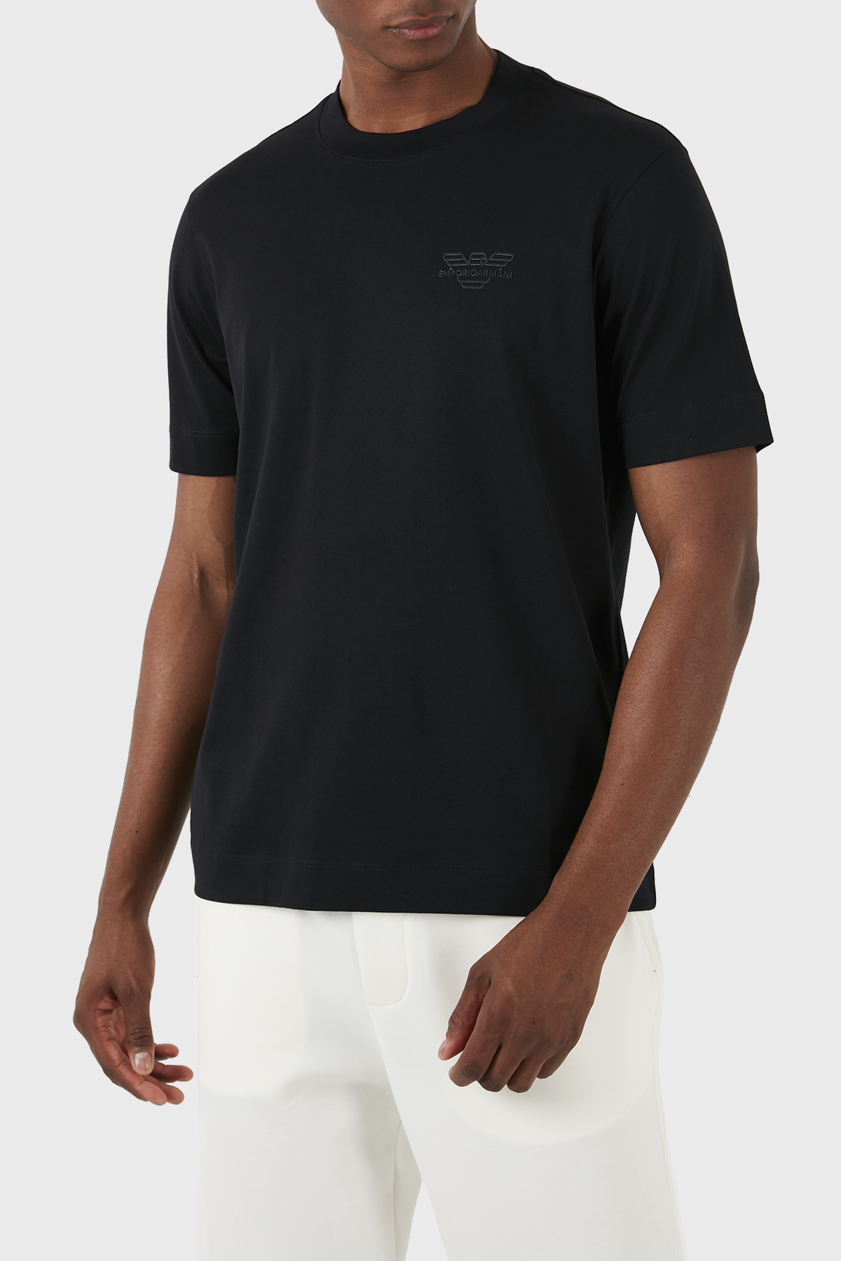 Emporio Armani Pamuklu Regular Fit Bisiklet Yaka Erkek T Shirt 3D1TH3 1JOCZ 0052 SİYAH