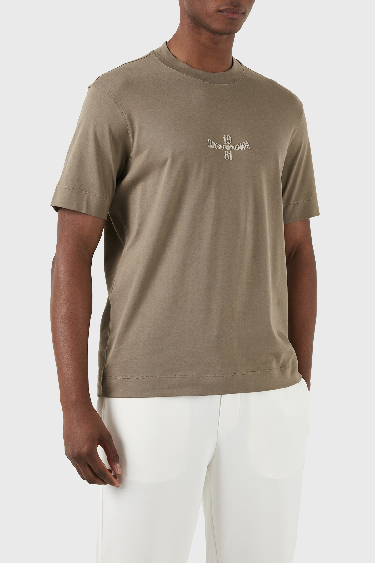 Emporio Armani Pamuklu Regular Fit Bisiklet Yaka Erkek T Shirt 3D1TH3 1JOCZ 04B5 HAKİ