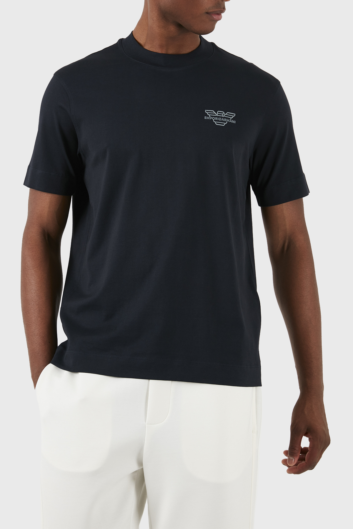 Emporio Armani Pamuklu Regular Fit Bisiklet Yaka Erkek T Shirt 3D1TH3 1JOCZ 09Q7 LACİVERT