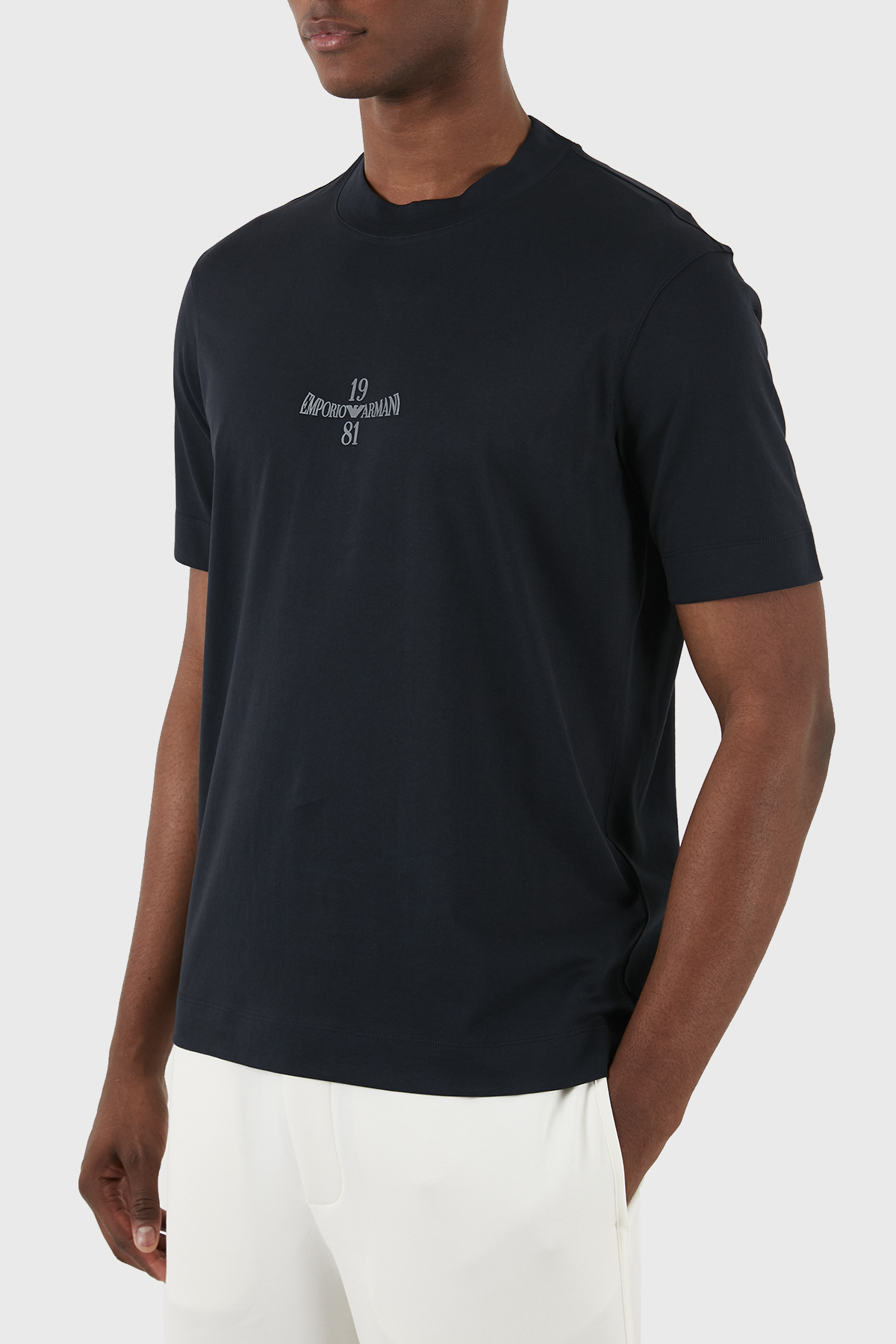 Emporio Armani Pamuklu Regular Fit Bisiklet Yaka Erkek T Shirt 3D1TH3 1JOCZ 09Q8 LACİVERT