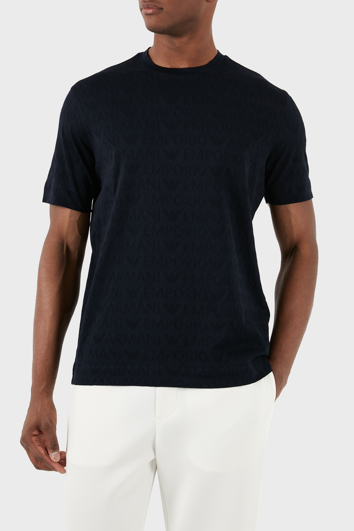 Emporio Armani Pamuklu Regular Fit Bisiklet Yaka Erkek T Shirt 3D1TH5 1JORZ 0920 LACİVERT