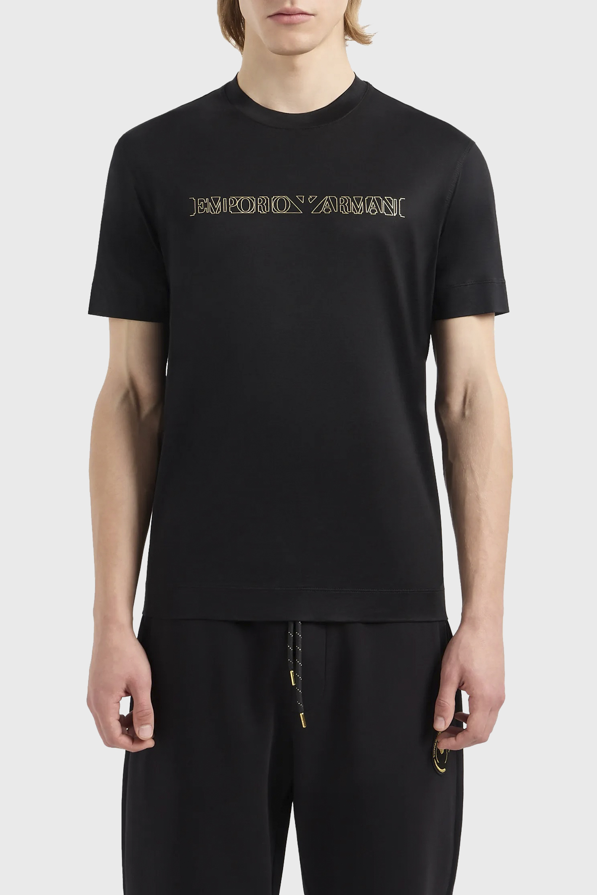 Emporio Armani Pamuklu Regular Fit Bisiklet Yaka Erkek T Shirt 3D1TP4 1JUVZ 0999 SİYAH