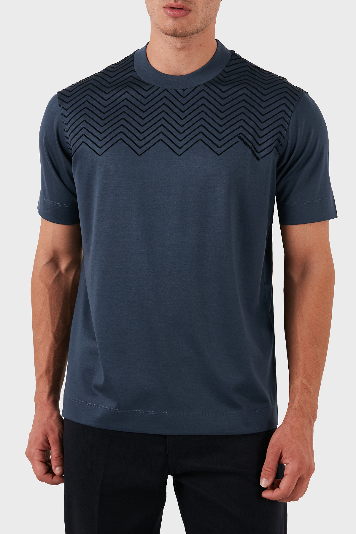 Emporio Armani Pamuklu Regular Fit Bisiklet Yaka Erkek T Shirt 6D1T91 1JOSZ 09T6 KOYU MAVİ