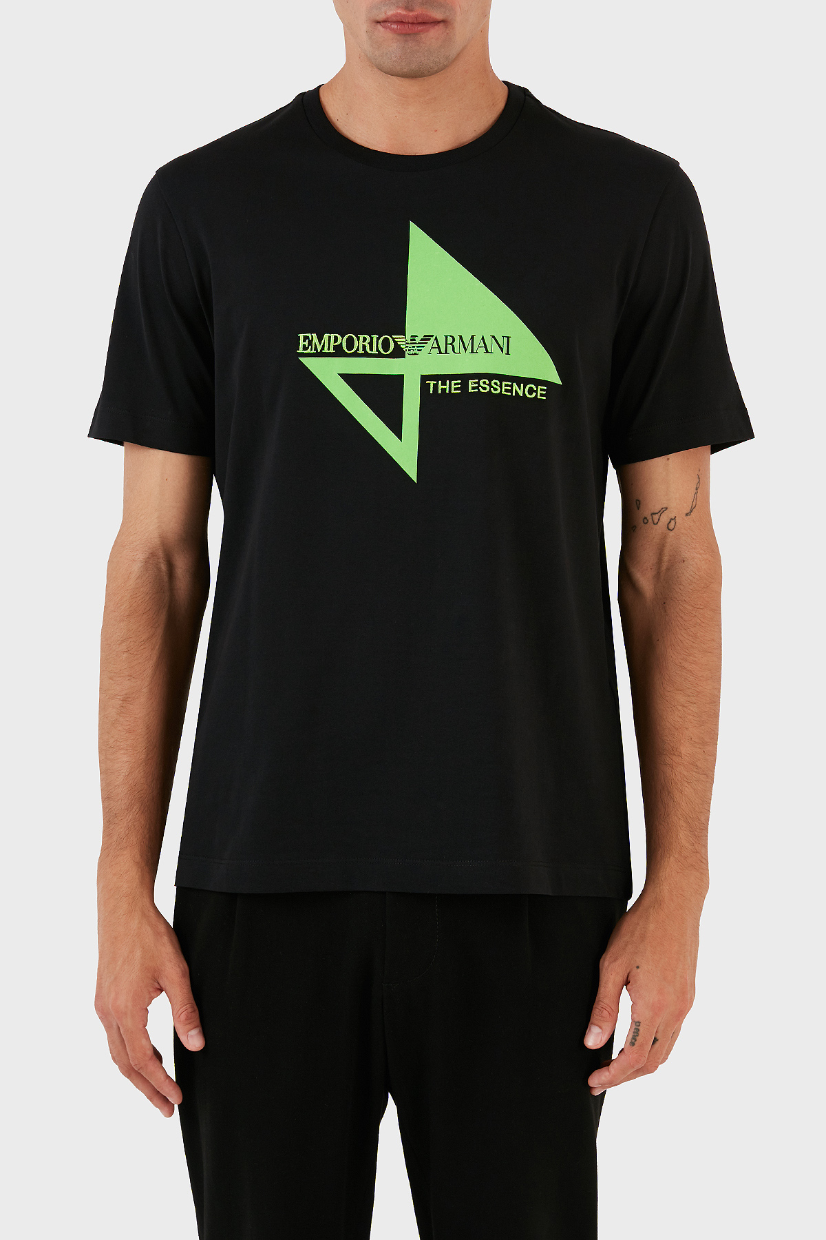 Emporio Armani Pamuklu Regular Fit Bisiklet Yaka Erkek T Shirt 6R1T6Q 1J7FZ 0999 SİYAH