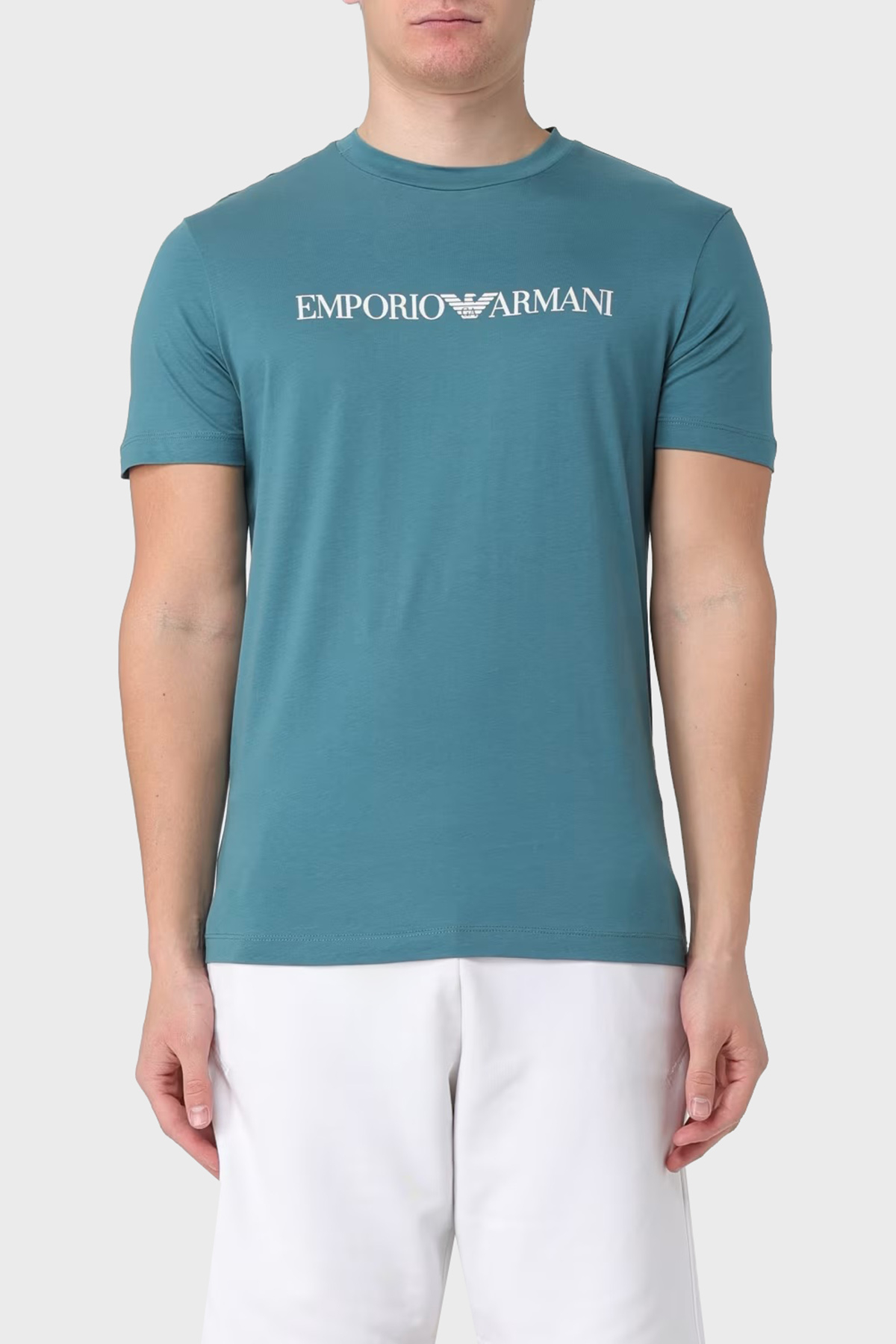 Emporio Armani Pamuklu Regular Fit Bisiklet Yaka Erkek T Shirt 8N1TN5 1JPZZ 07A2 PETROL