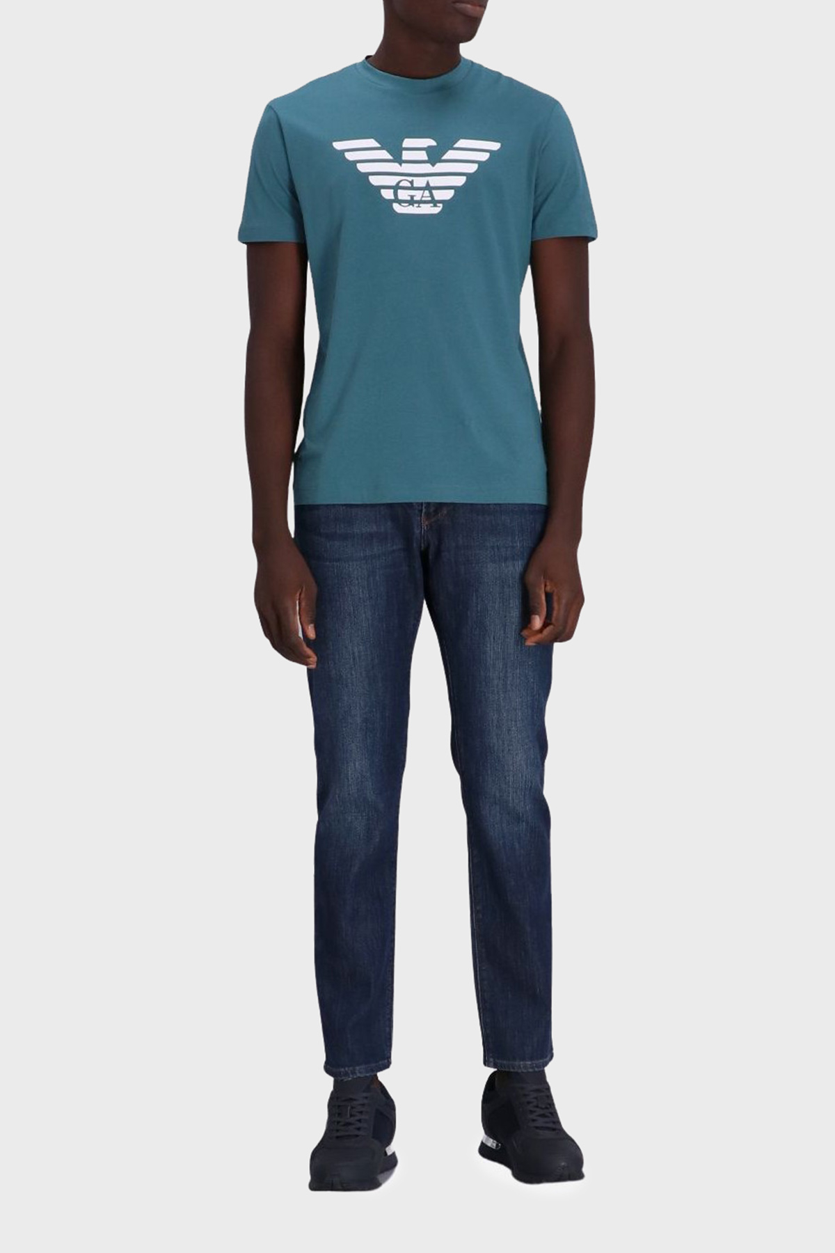 Emporio Armani Pamuklu Regular Fit Bisiklet Yaka Erkek T Shirt 8N1TN5 1JPZZ 07A3 PETROL