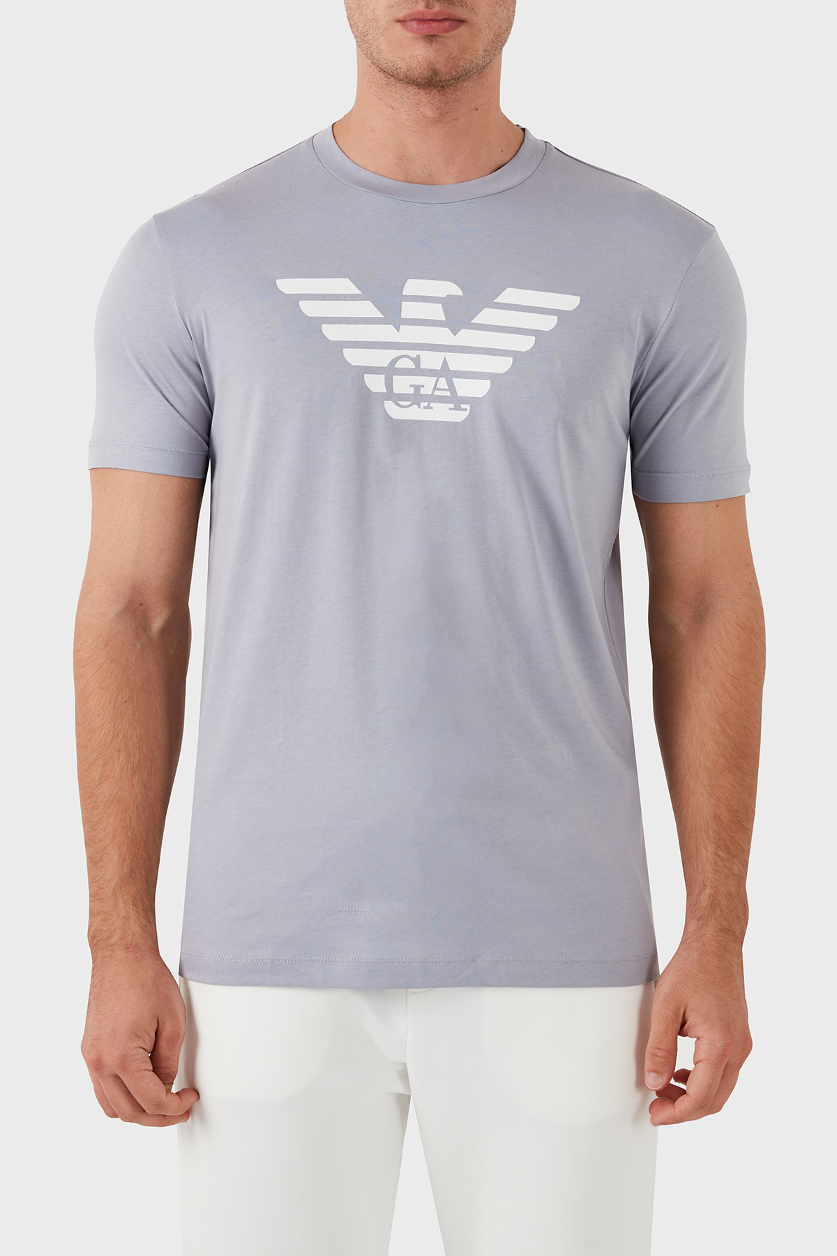 Emporio Armani Pamuklu Regular Fit Bisiklet Yaka Erkek T Shirt 8N1TN5 1JPZZ 08C3 LİLA