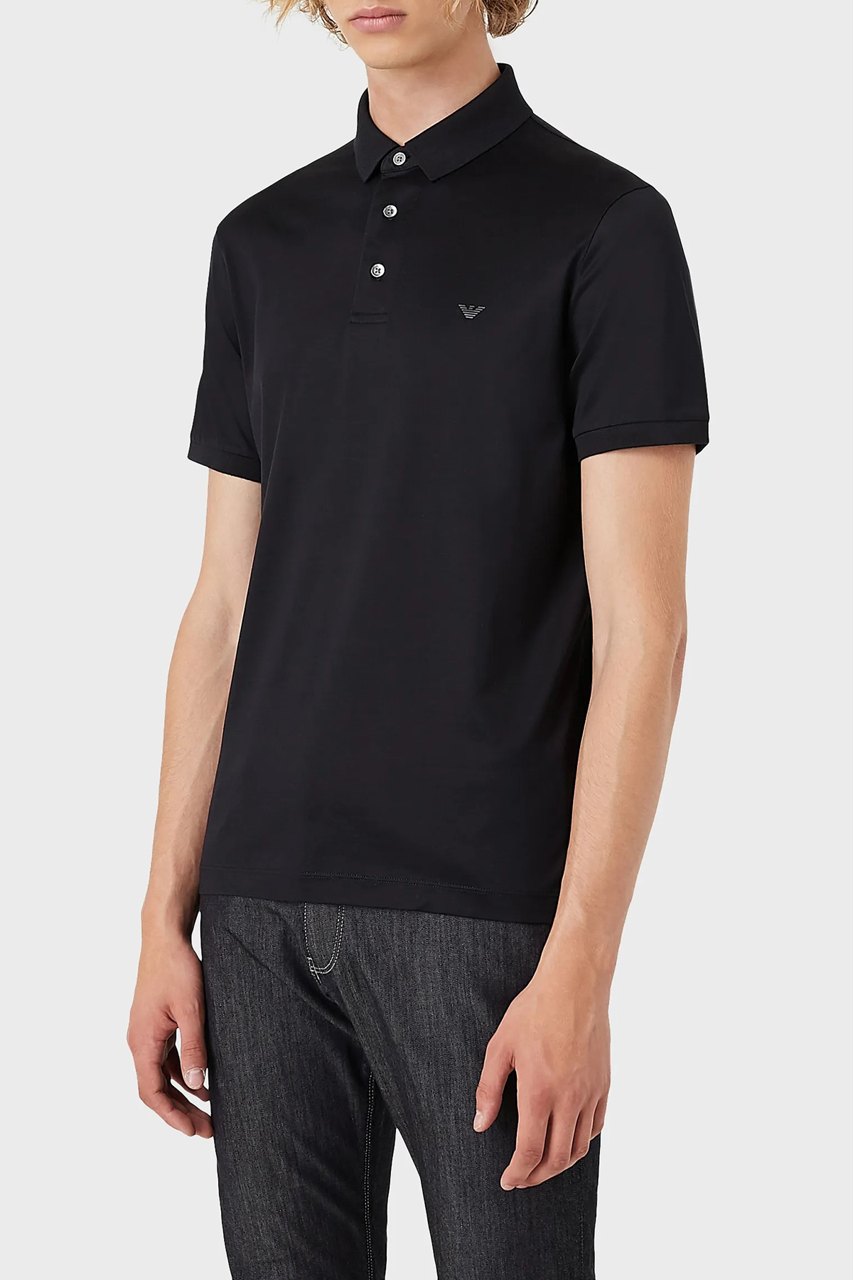 Emporio Armani Pamuklu Regular Fit Düğmeli Erkek Polo Yaka T Shirt 8N1F96 1JUVZ 0920 LACİVERT
