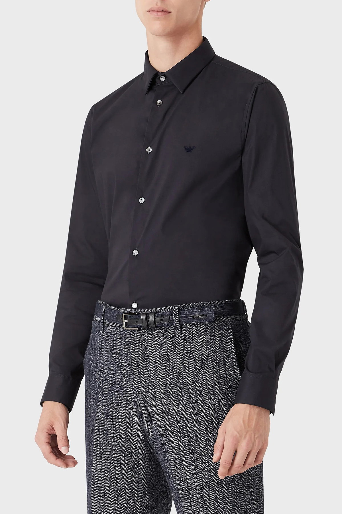 Emporio Armani Pamuklu Regular Fit Erkek Gömlek 8N1C09 1NI9Z 0934 SİYAH
