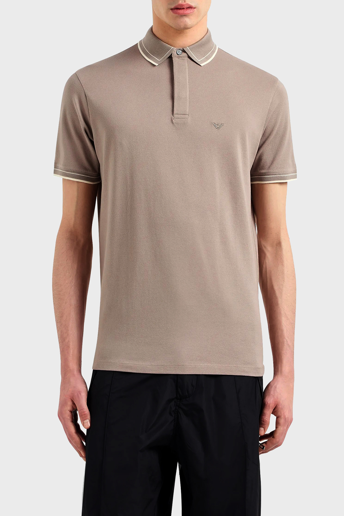 Emporio Armani Pamuklu Regular Fit Erkek Polo Yaka T Shirt 3D1FM6 1JTKZ 0650 BEJ