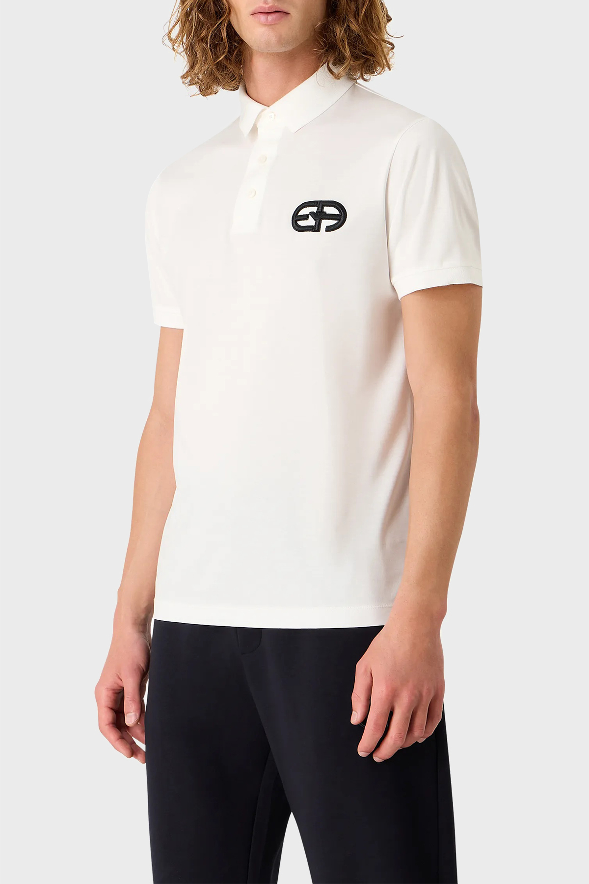Emporio Armani Pamuklu Regular Fit Erkek Polo Yaka T Shirt 8N1FB6 1JUVZ 0101 BEYAZ