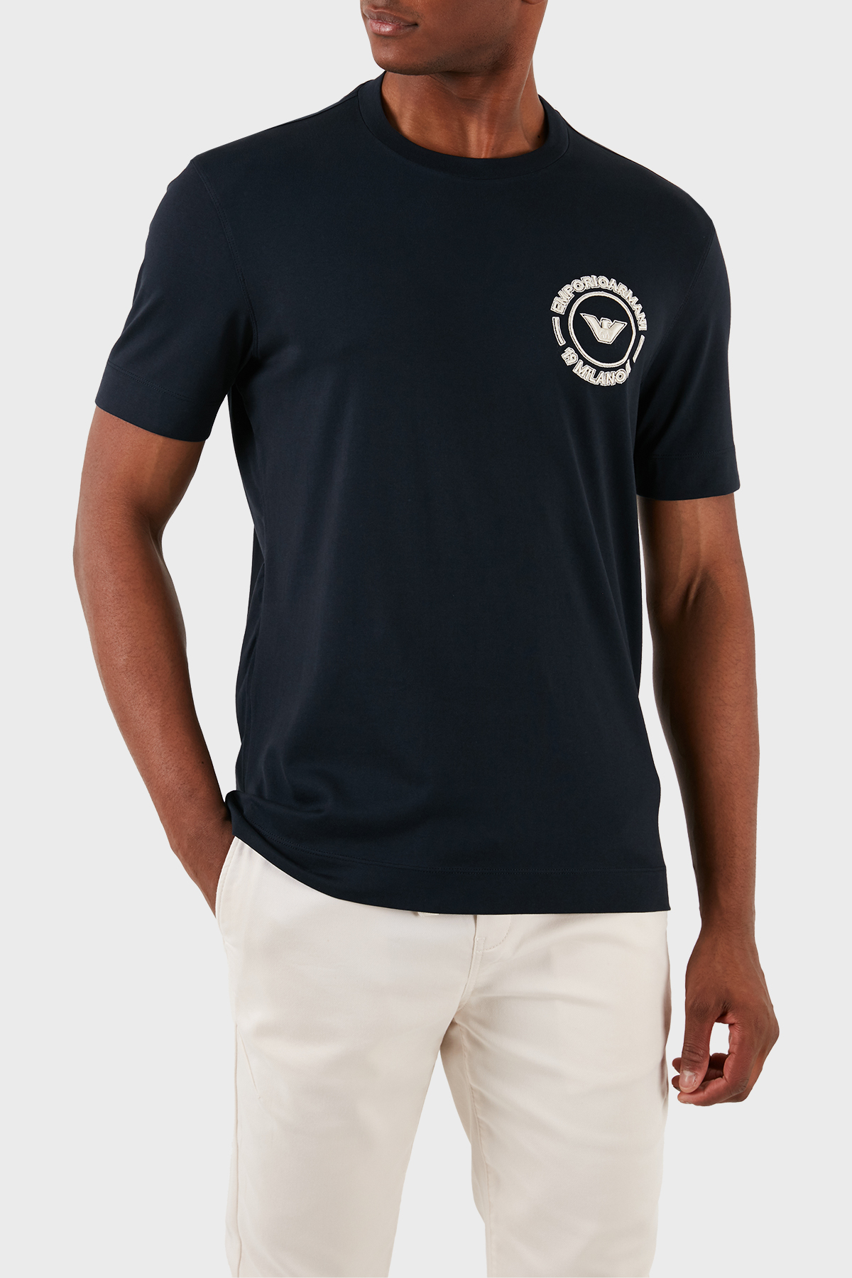 Emporio Armani Pamuklu Regular Fit Erkek T Shirt 3D1TG8 1JOCZ 09Q6 LACİVERT