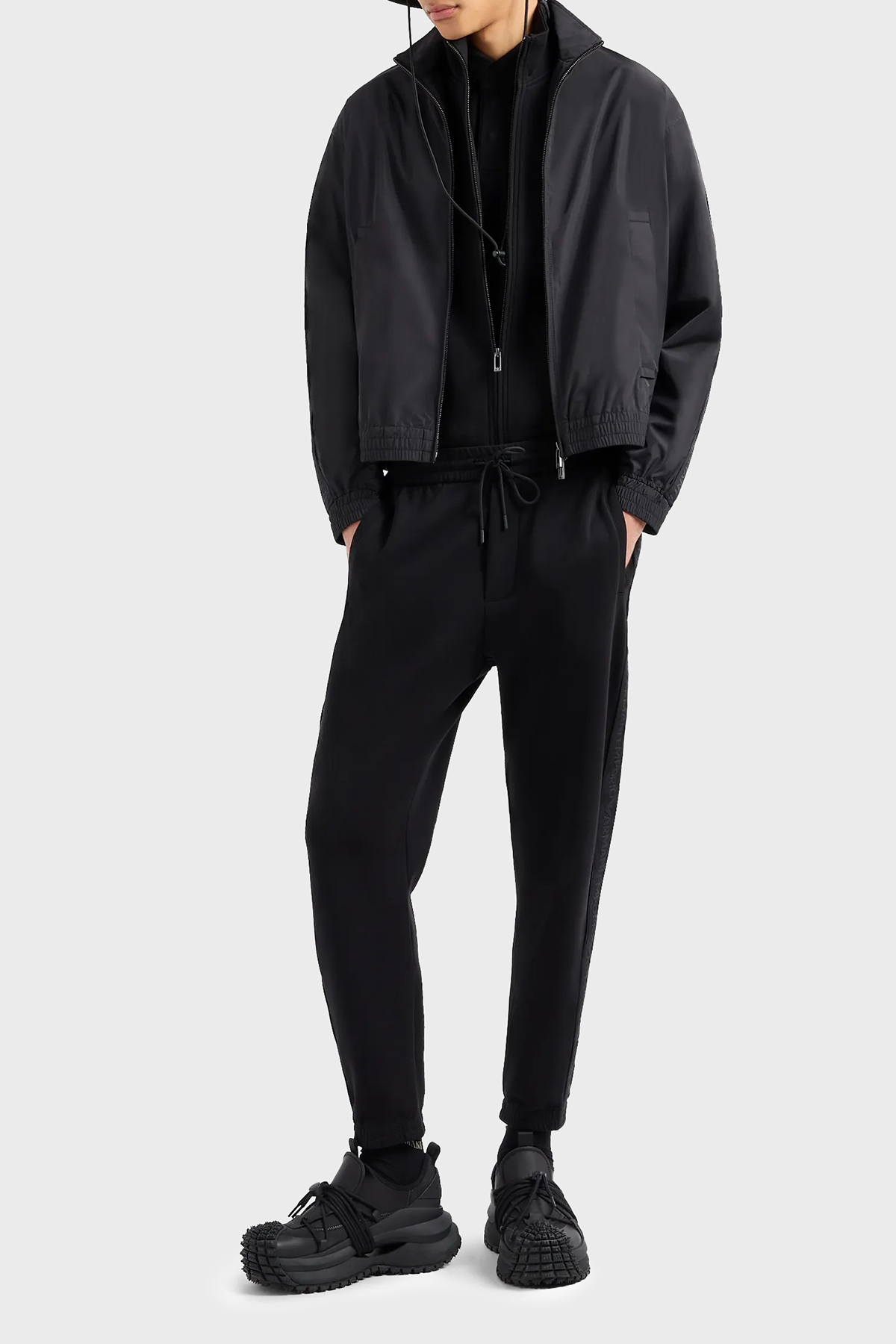 Emporio Armani Pamuklu Regular Fit Jogger Spor Erkek Pantolon 3D1P68 1JHSZ 0999 SİYAH