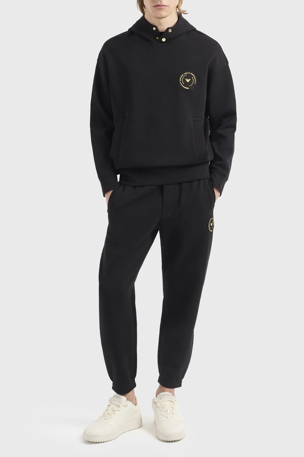 Emporio Armani Pamuklu Regular Fit Jogger Spor Erkek Pantolon 3D1PD0 1JHSZ 0999 SİYAH