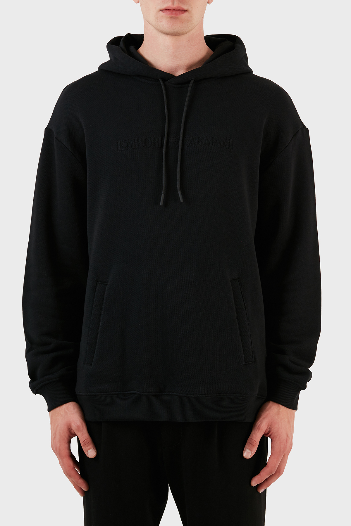 Emporio Armani Pamuklu Regular Fit Kapüşonlu Erkek Sweat 6R1M7U 1J7DZ 0999 SİYAH