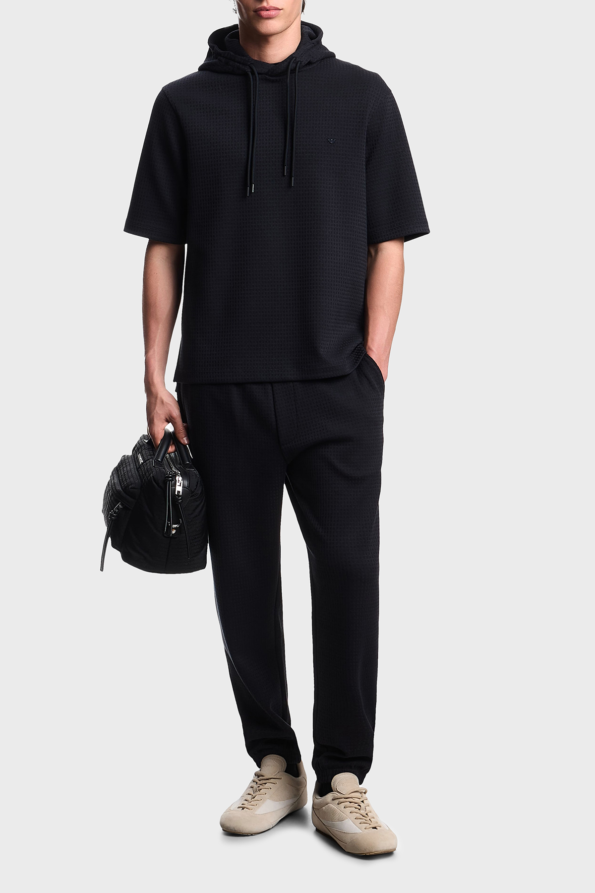 Emporio Armani Pamuklu Regular Fit Lastikli Bel Lastikli Paça Erkek Pantolon EM003443 AF13700 FB297 SİYAH