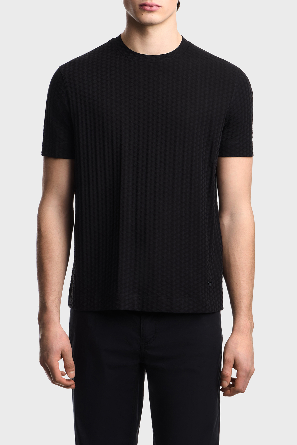 Emporio Armani Pamuklu Regular Fit Logolu Bisiklet Yaka Erkek T Shirt EM001289 AF10762 FC295 SİYAH
