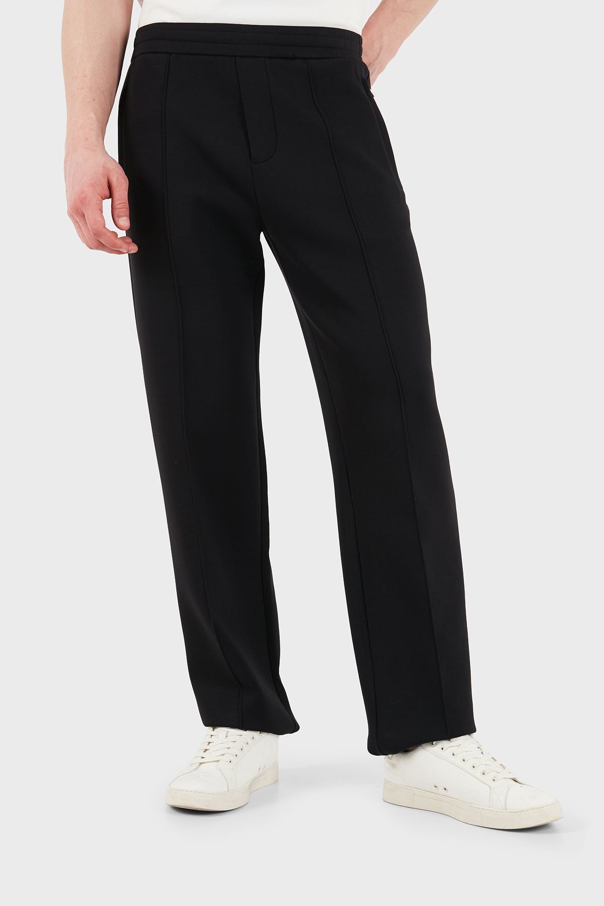 Emporio Armani Pamuklu Regular Fit Normal Bel Düz Paça Erkek Pantolon EM004543 AF10013 UC001 SİYAH