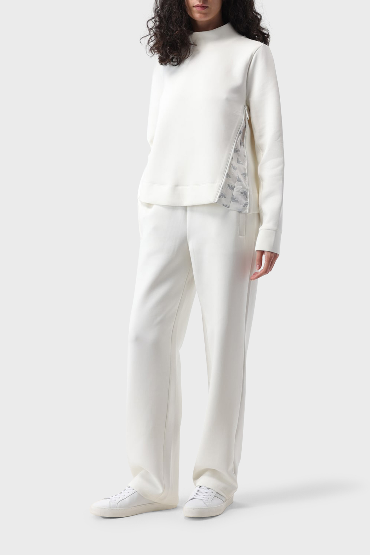 Emporio Armani Pamuklu Regular Fit Spor Kadın Pantolon 6R2P6C 1JHSZ 0101 EKRU