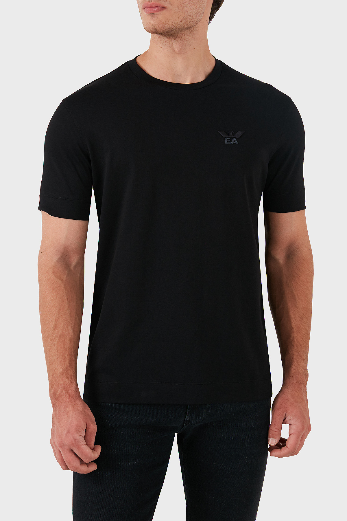 Emporio Armani Pamuklu Slim Fit Bisiklet Yaka Erkek T Shirt 6D1TM1 1JOCZ 0013 SİYAH
