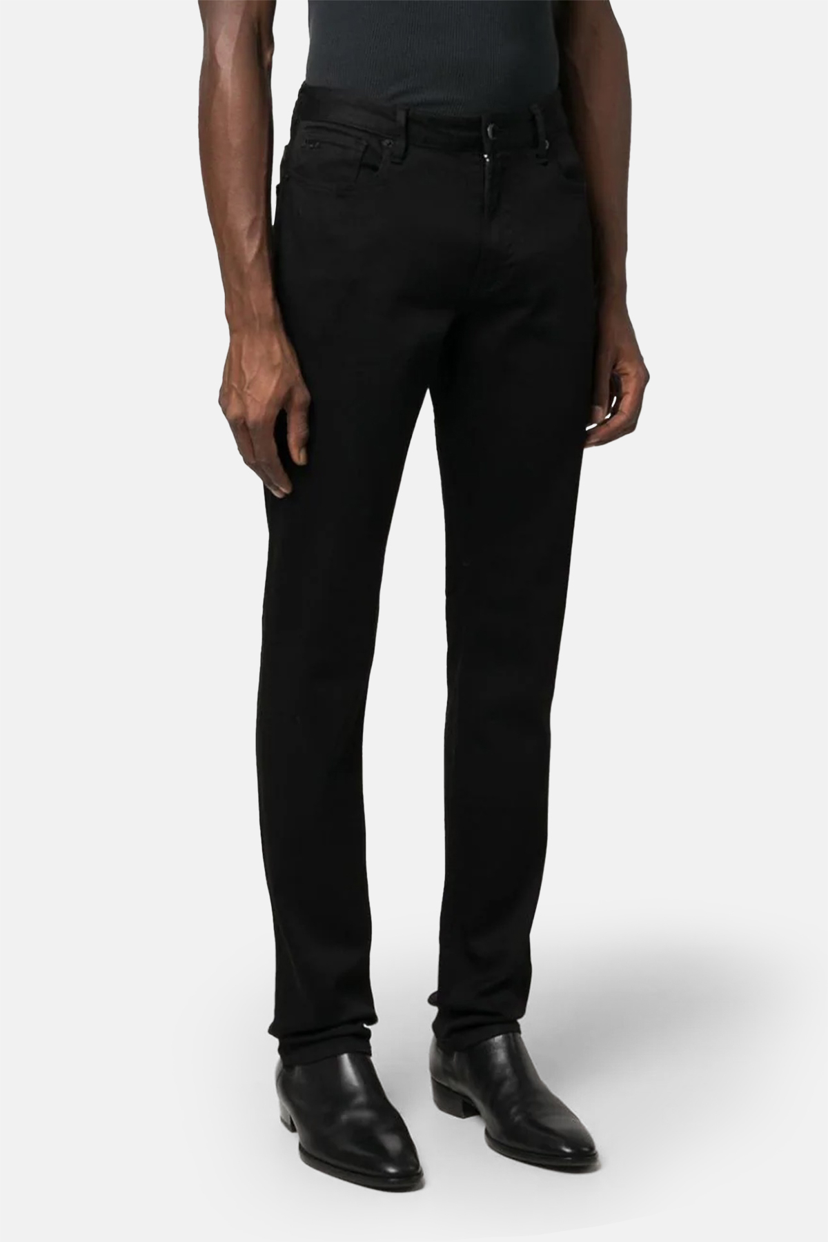 Emporio Armani Pamuklu Slim Fit Düşük Bel Düz Paça J06 Jeans Erkek Kot Pantolon 8N1J06 1DHDZ 0005 SİYAH