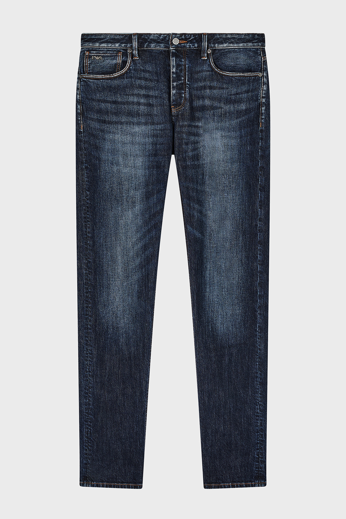 Emporio Armani Pamuklu Slim Fit Düşük Bel Jeans Erkek Kot Pantolon EM000668 AF22251 MB001 LACİVERT