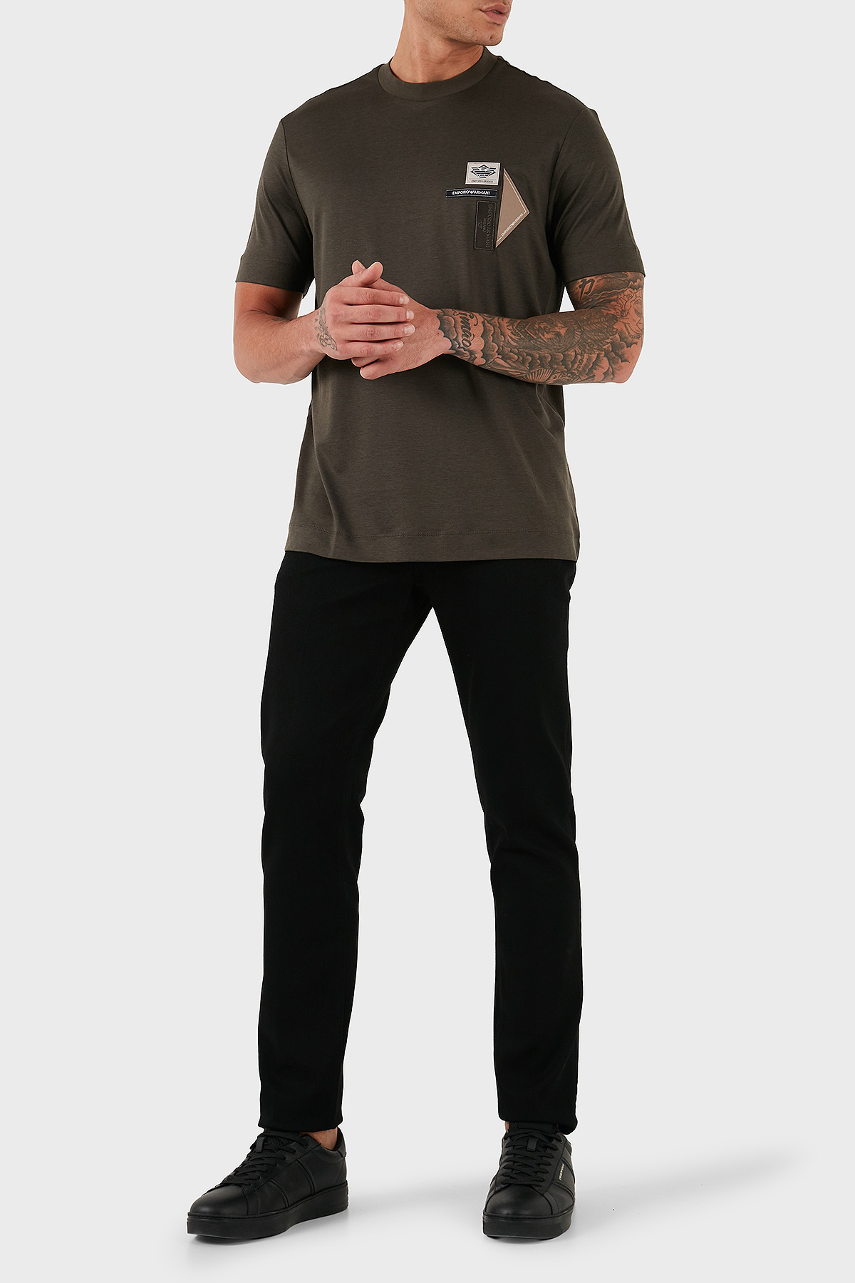 Emporio Armani Pamuklu Slim Fit Normal Bel Düz Paça Erkek Pantolon EM000121 AF19595 MC002 SİYAH