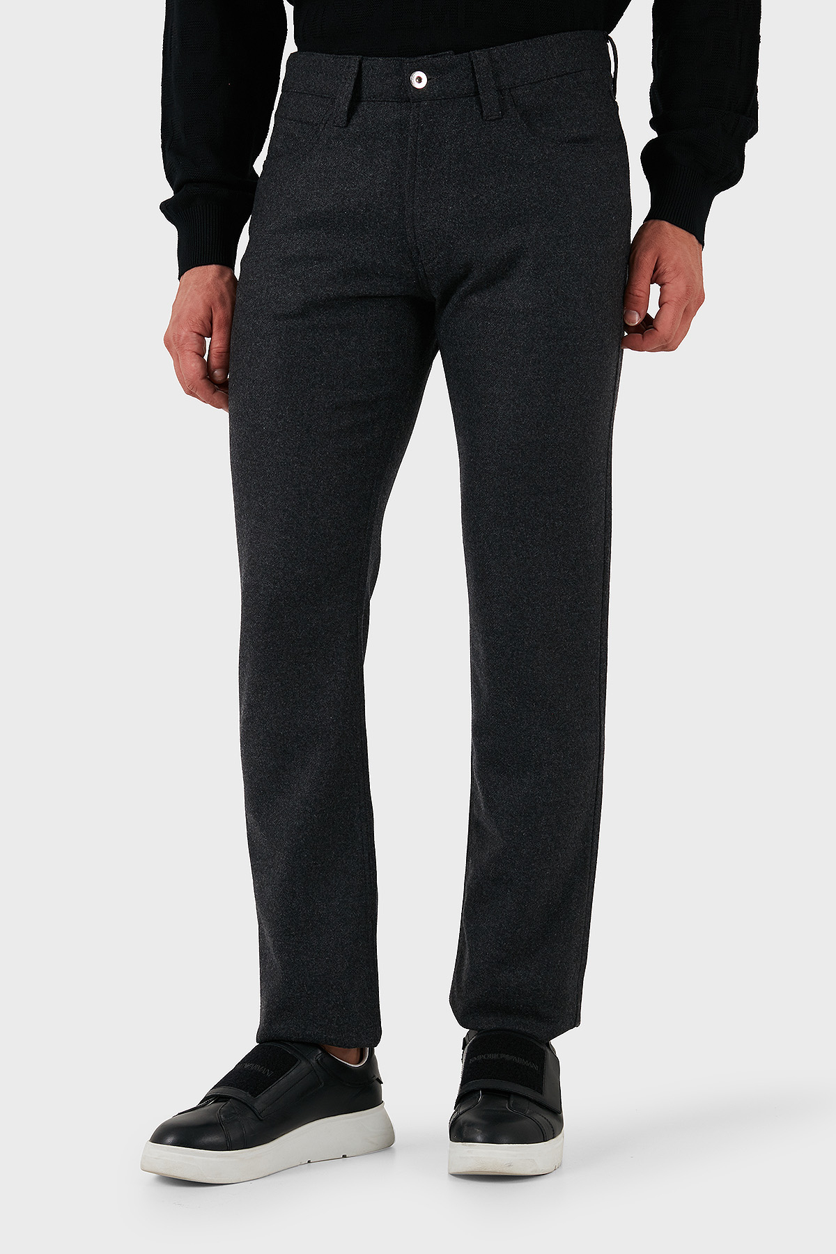 Emporio Armani Pamuklu Slim Fit Normal Bel Erkek Pantolon 6D1PJ5 1K68Z 0621 GRİ