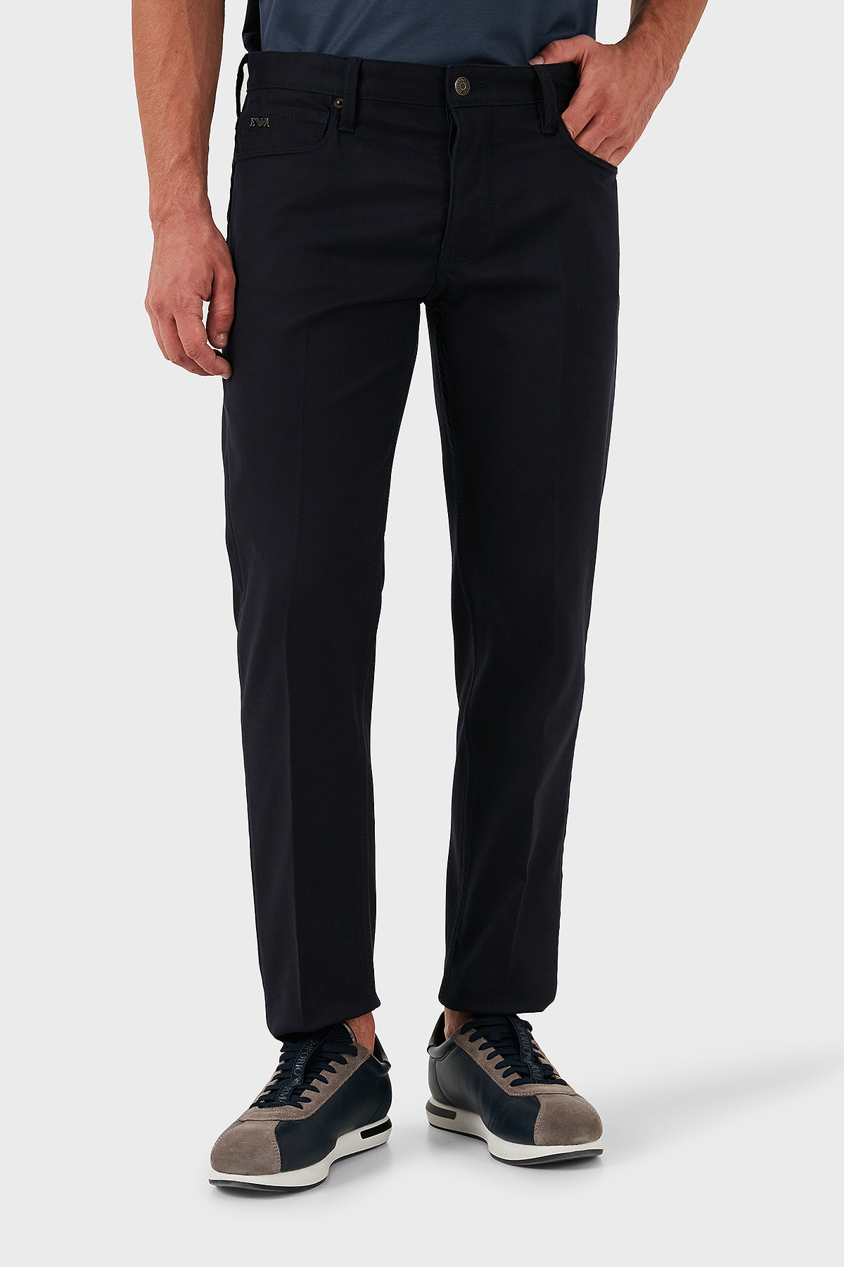 Emporio Armani Pamuklu Slim Fit Normal Bel Jeans Erkek Kot Pantolon 6D1J75 1NURZ 0920 LACİVERT