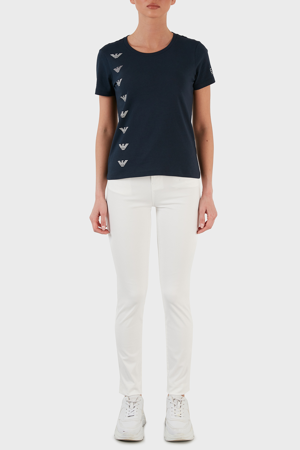 Emporio Armani Pamuklu Yüksek Bel Skinny Fit Jeans Kadın Kot Pantolon 3L2J20 2N8HZ 0101 BEYAZ