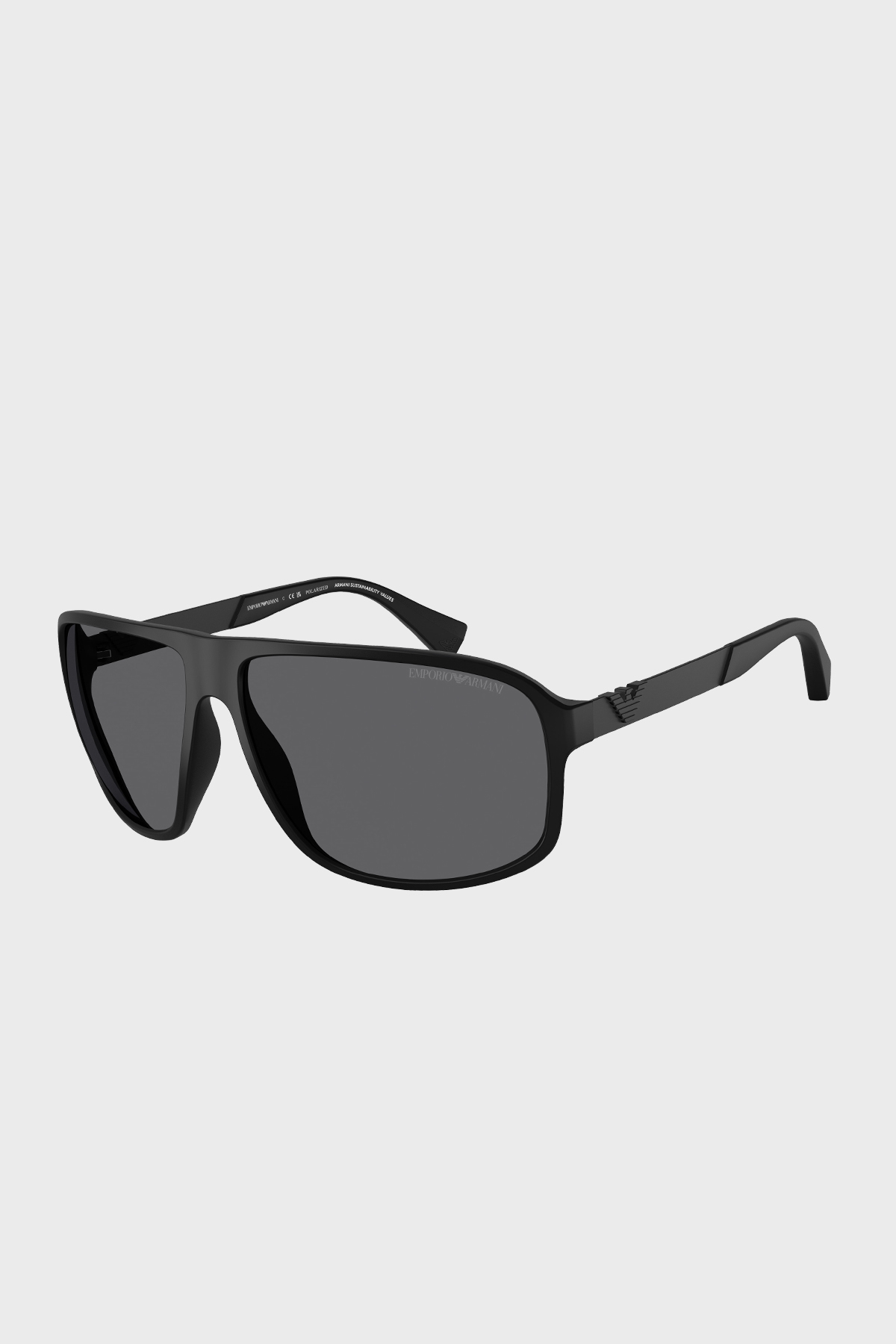 Emporio Armani Polikarbon Güneş Erkek Gözlük 0EA4029 5001T3 64 Mat Siyah-Gri Polarize