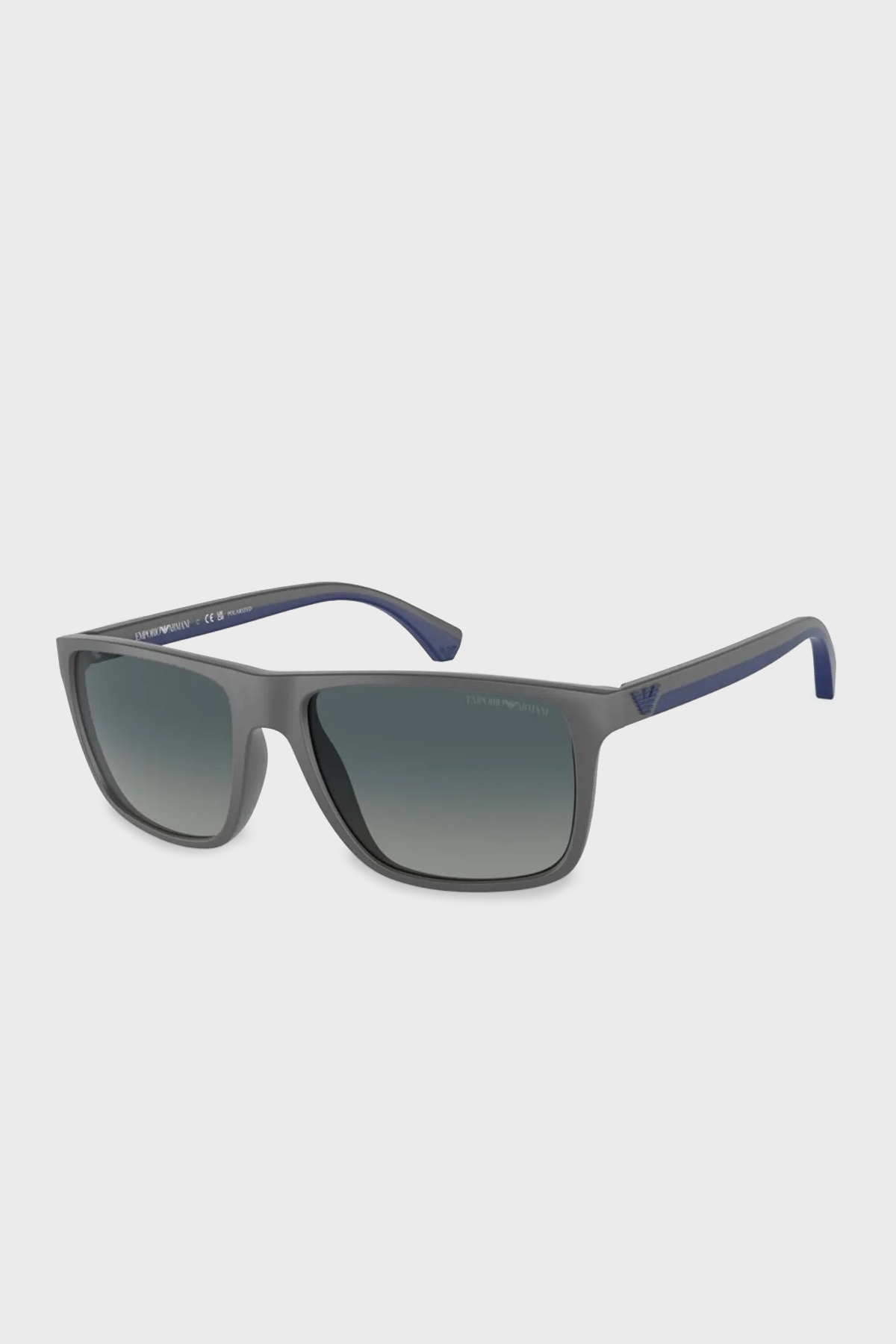 Emporio Armani Polikarbon Güneş Erkek Gözlük 0EA4033 50604U 56 Mat Gri-Degrade Mavi