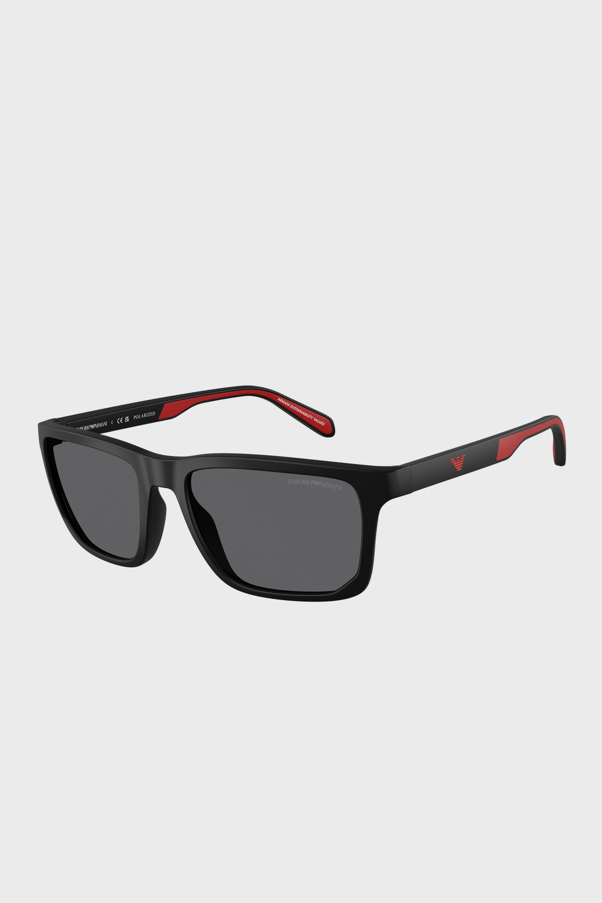 Emporio Armani Polikarbon Güneş Erkek Gözlük 0EA4219 5001T3 57 Mat Siyah-Gri Polarize