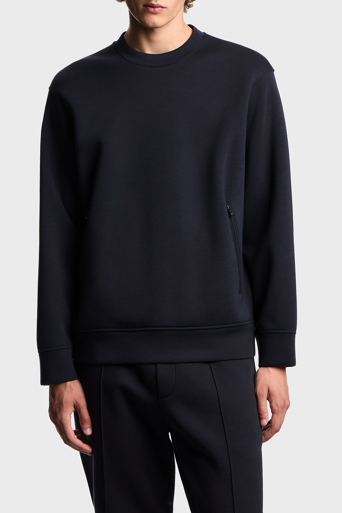 Emporio Armani Regular Fit Bisiklet Yaka Cepli Erkek Sweat EM003052 AF17545 UB118 LACİVERT