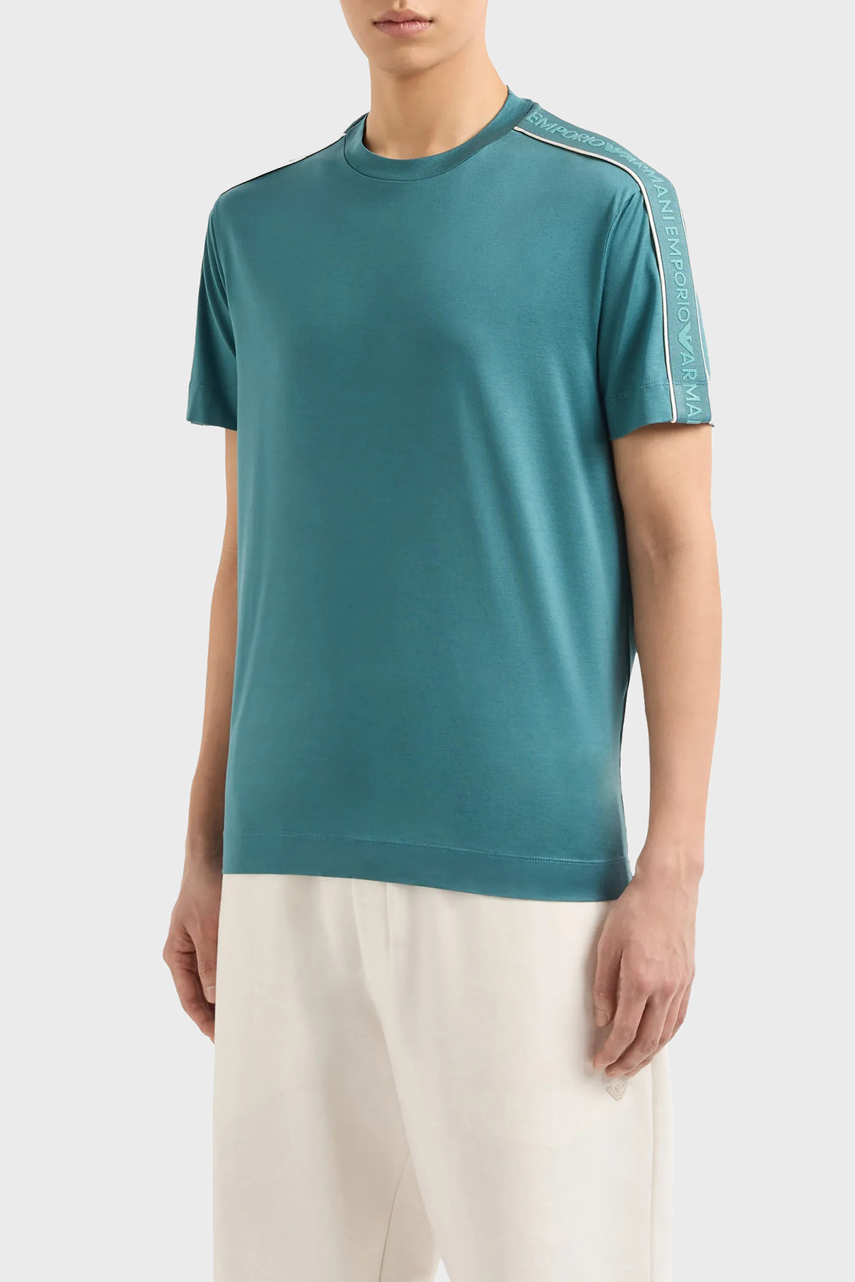 Emporio Armani Regular Fit Bisiklet Yaka Erkek T Shirt 3D1TD3 1JUVZ 0779 PETROL