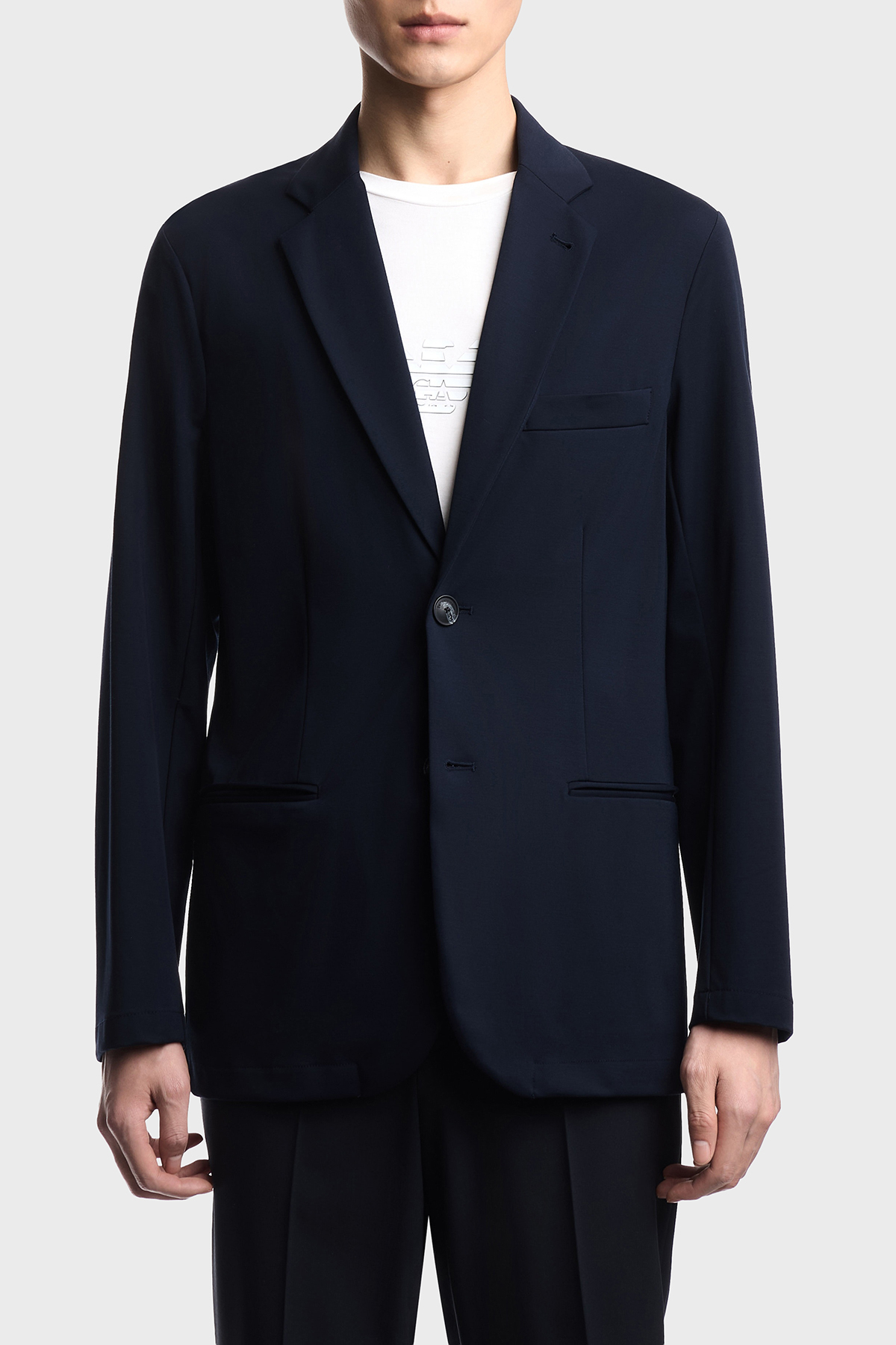 Emporio Armani Regular Fit Düğmneli Erkek Ceket EM004530 AF22865 UB118 LACİVERT