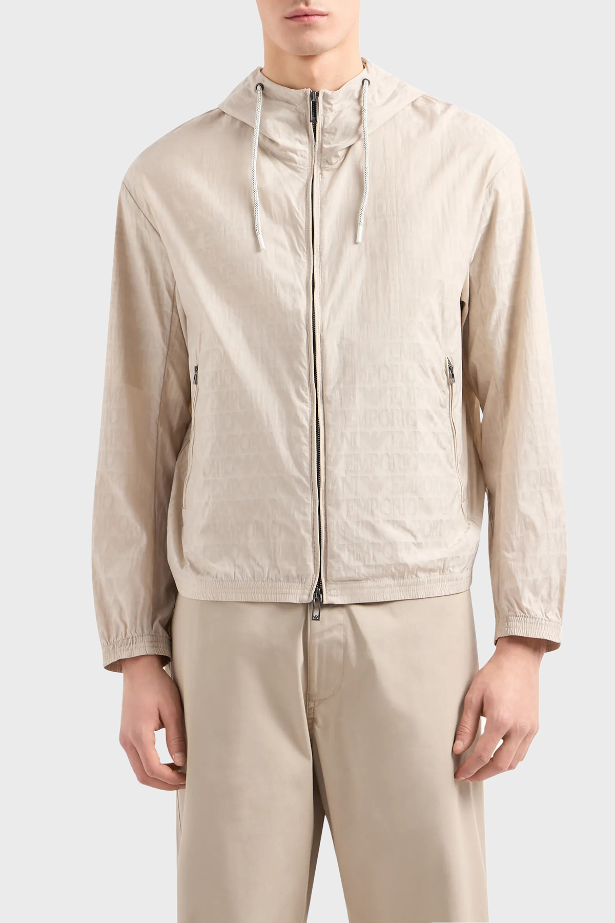 Emporio Armani Regular Fit Kapüşonlu Mevsimlik Erkek Mont 3D1BH4 1NNXZ 06G2 BEJ
