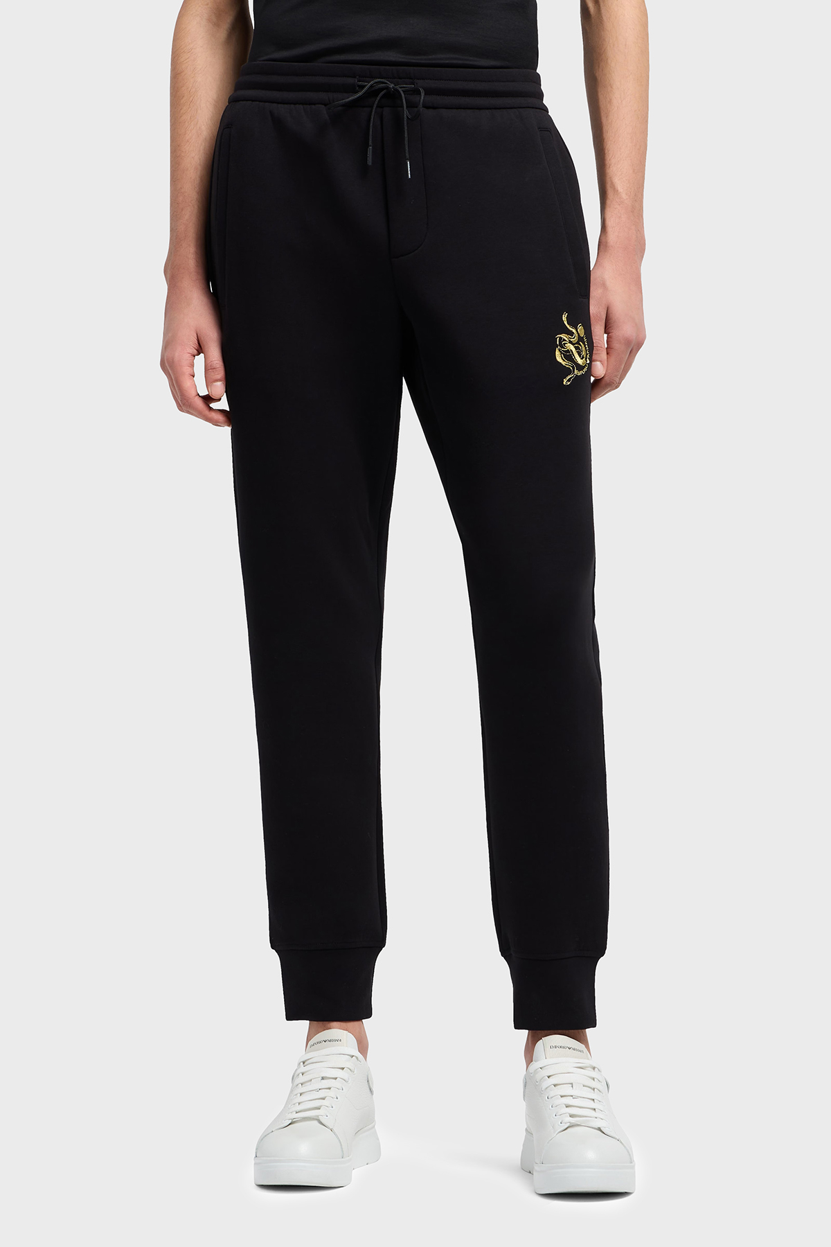 Emporio Armani Regular Fit Lastikli Bel Ribanalı Paça Jogger Erkek Pantolon EM001701 AF10013 UC001 SİYAH