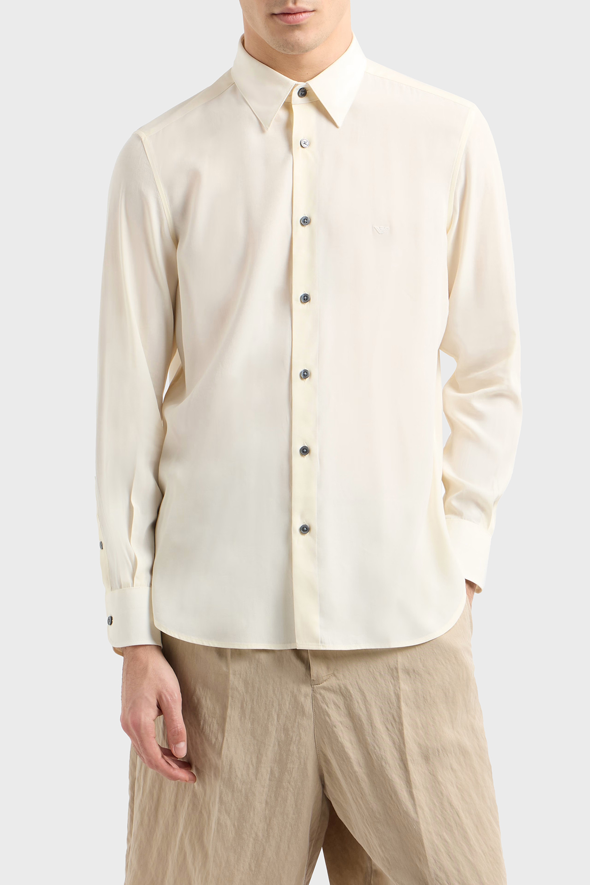 Emporio Armani Regular Fit Logolu Erkek Gömlek EM001537 AF14214 U0003 BEYAZ