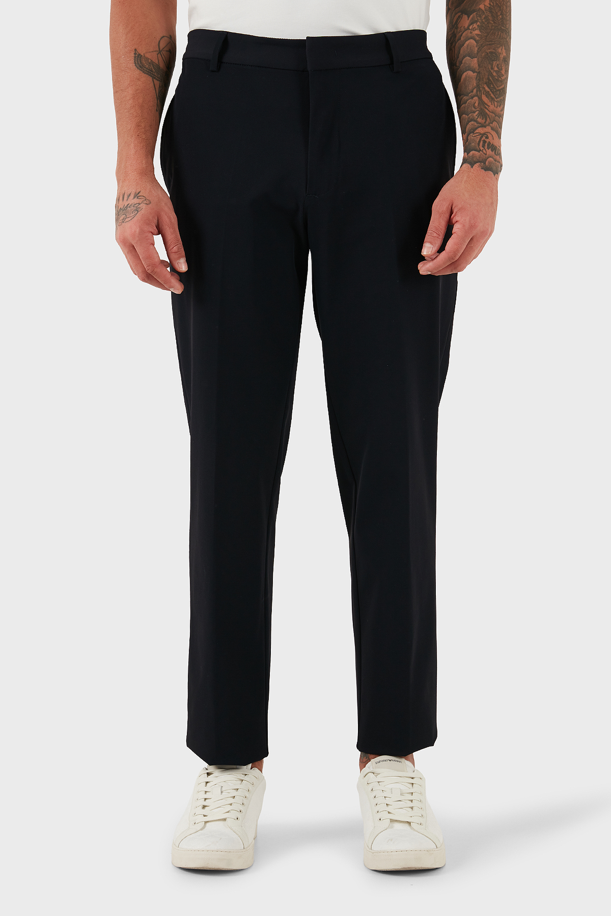 Emporio Armani Regular Fit Normal Bel Düz Paça Klasik Erkek Pantolon EM001505 AF18502 UB118 LACİVERT