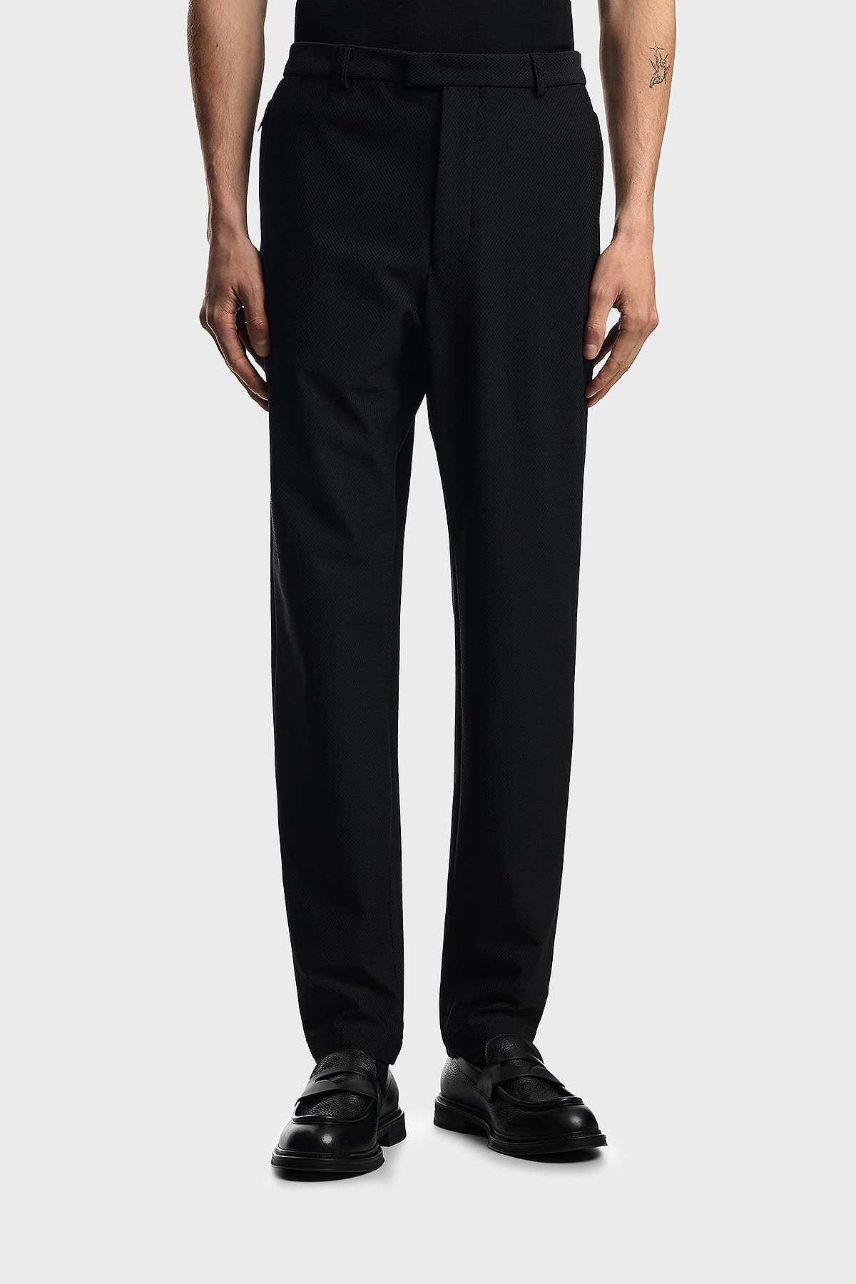 Emporio Armani Regular Fit Normal Bel Düz Paça Mikro Dokuma Erkek Pantolon EM000158 TE11109 UC001 SİYAH